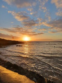 Sunset right across the street at Cove Park.