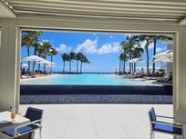 Pool view from the restaurant