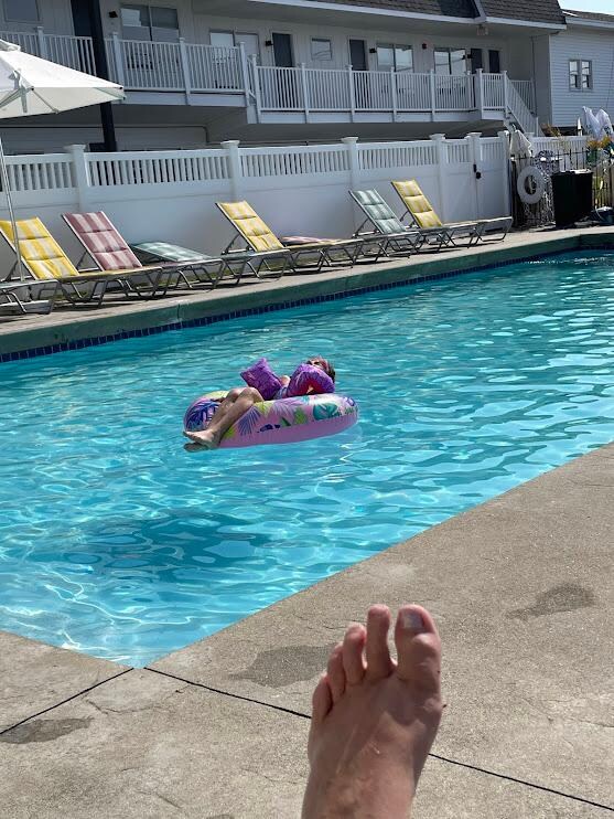 Autumn loved the pool