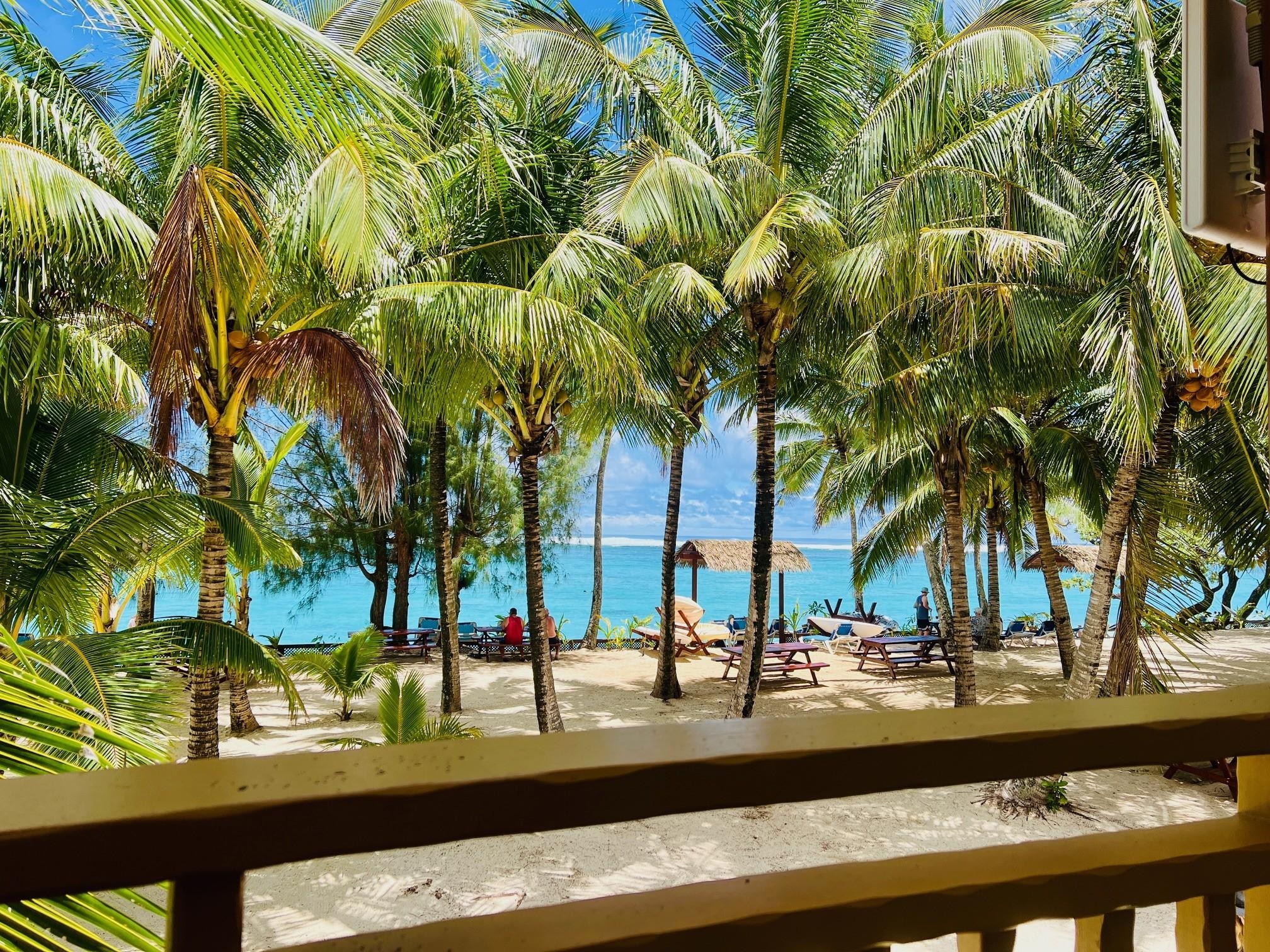 view from our beach front room