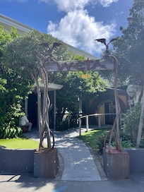 Weta cave, we walked the pedestrian path just down the street from the cottage (up, over and down). This was a cool experience.