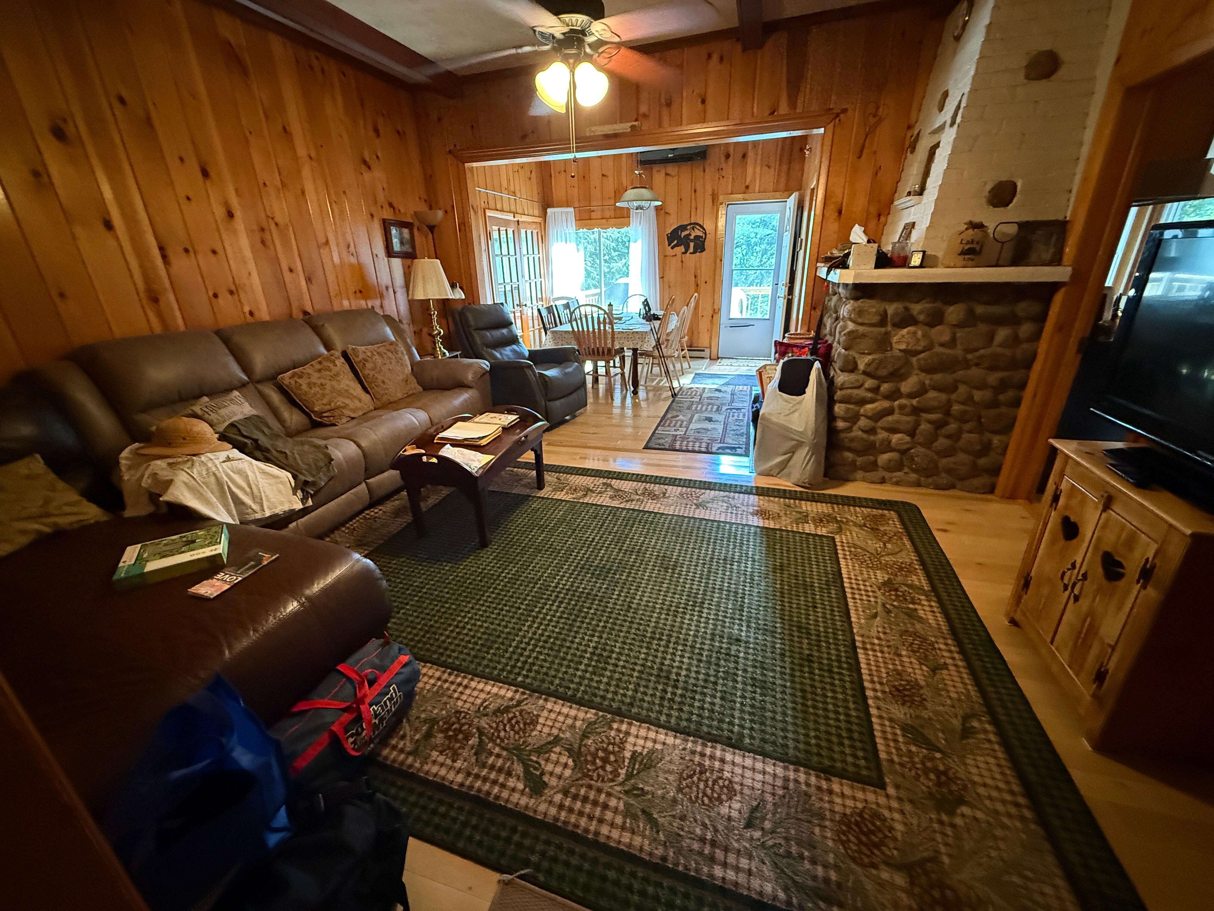 Living room looking towards back deck.