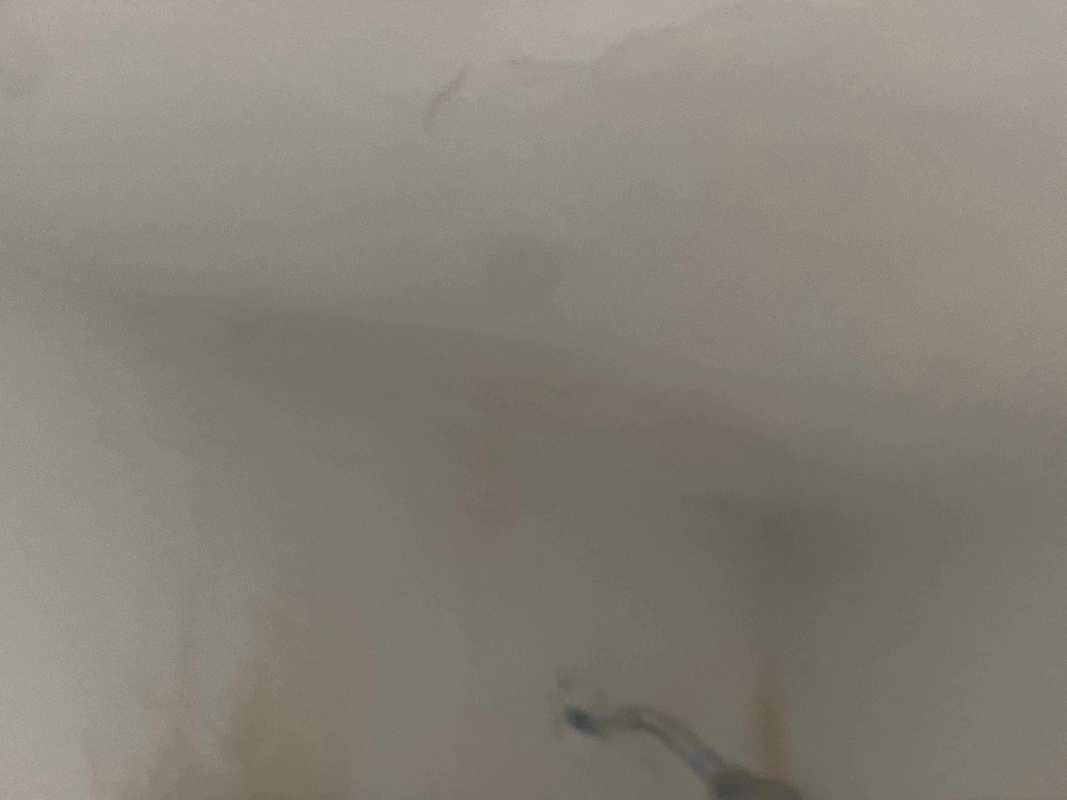 Ceiling cracked, sold from water damage. 