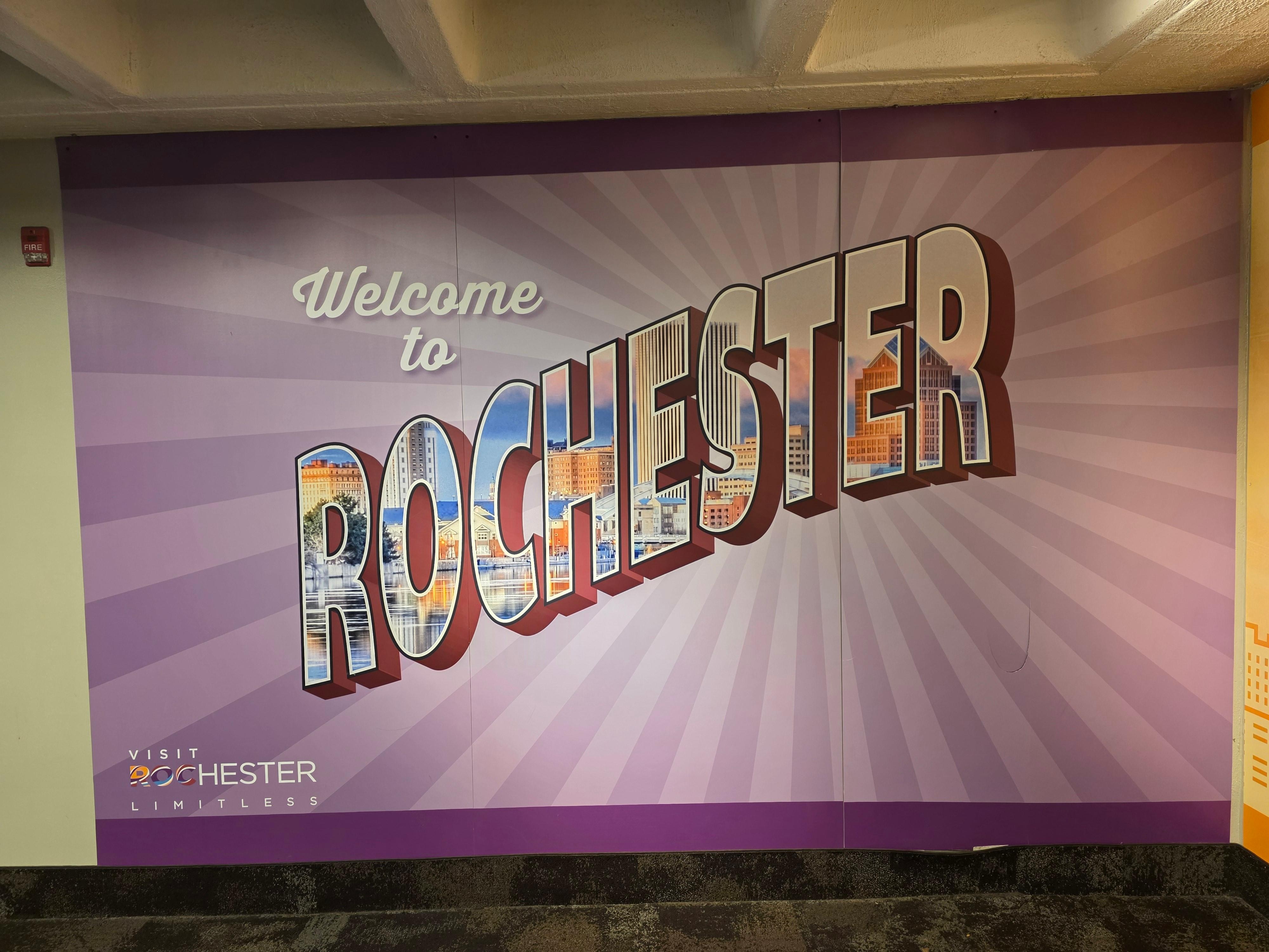 Welcome to Rochester sign