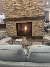 Lobby fireplace