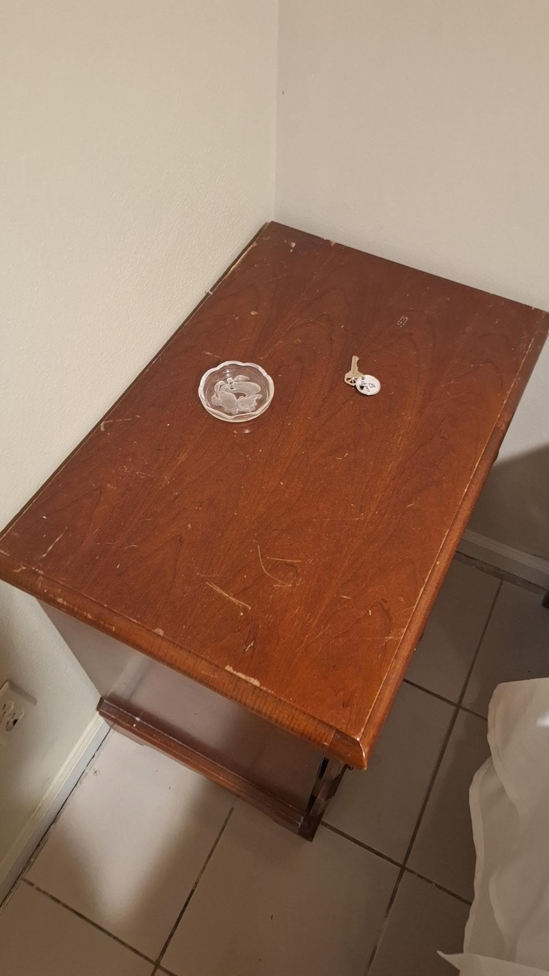 Ashtray on dirty table
