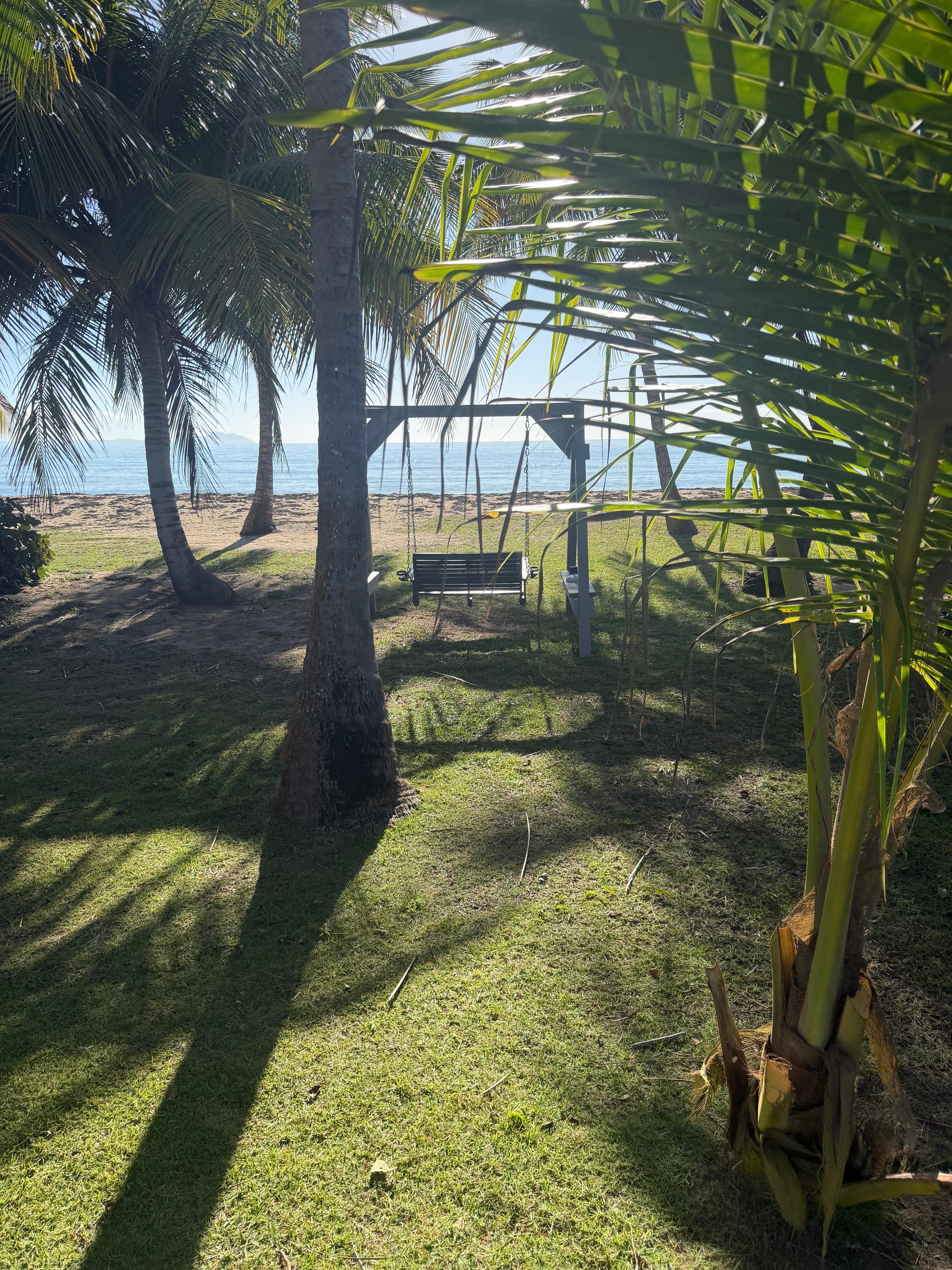 Morning coffee on the swing, my favorite spot! 