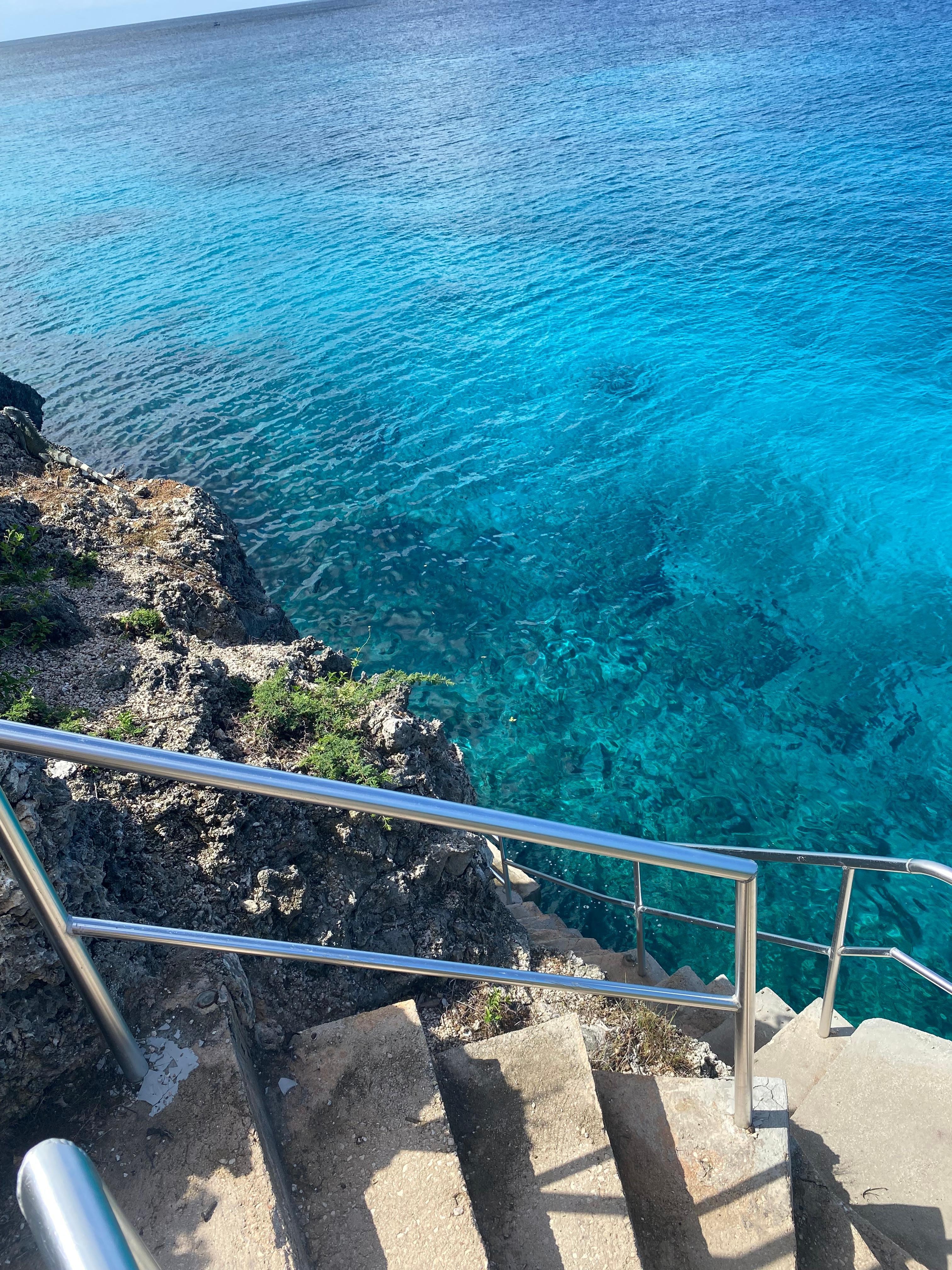 Steep steps to ocean. But worth it!