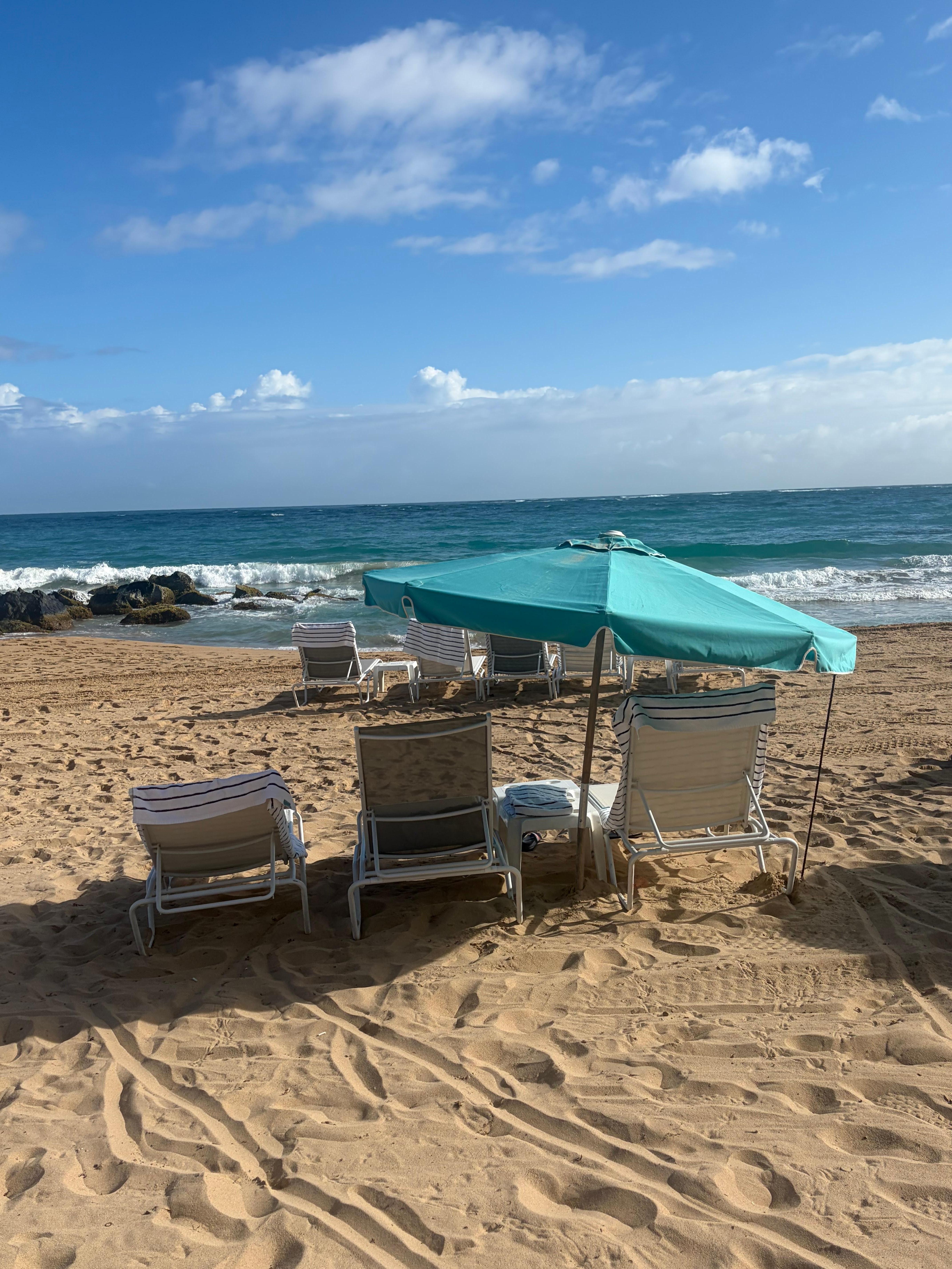 Staff brought our chairs out to an available umbrella and even set a 2nd umbrella upon request
