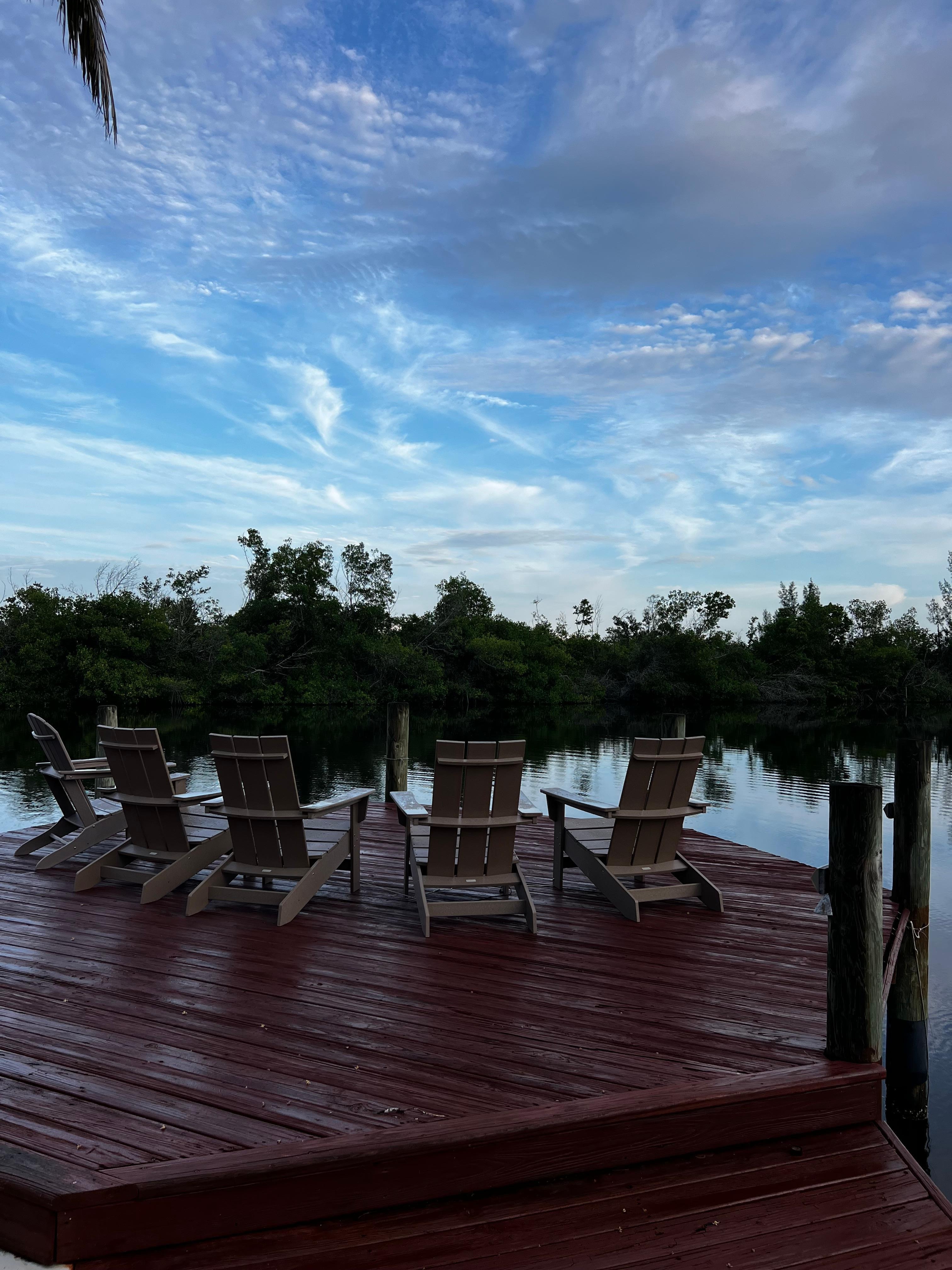 Coffee in the morning on the dock was perfect! 
