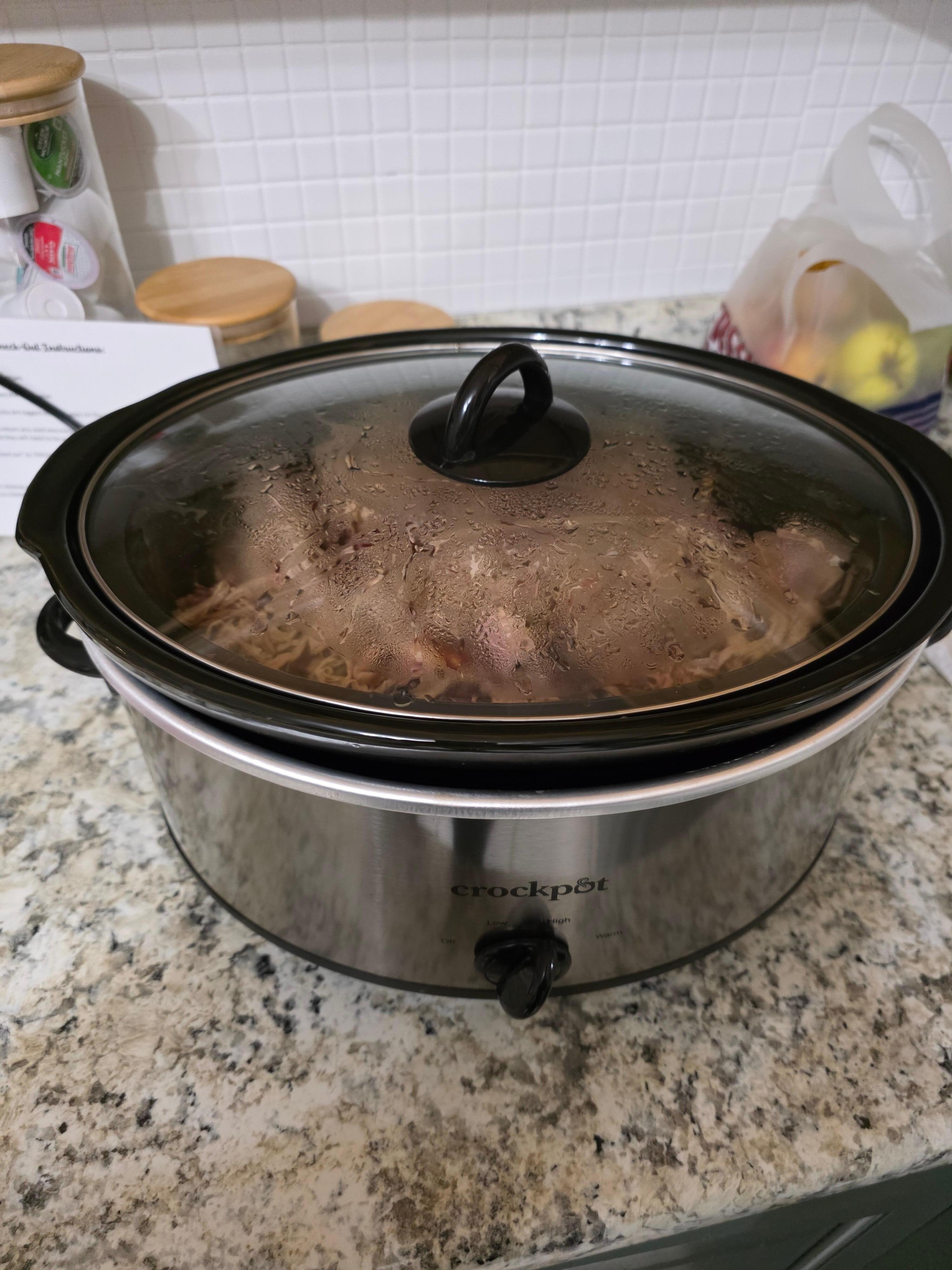The slow cooker was great for our dinner.