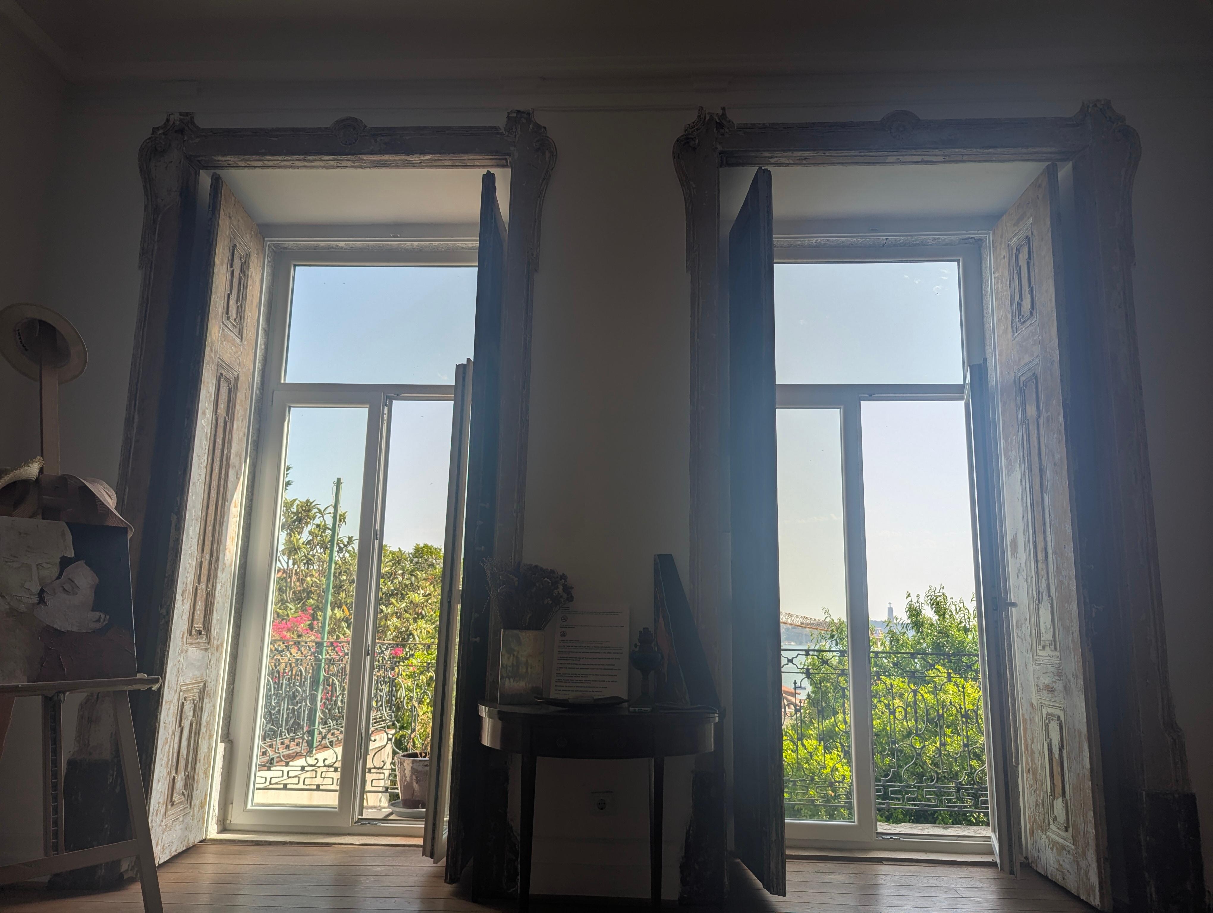 View from inside the living room