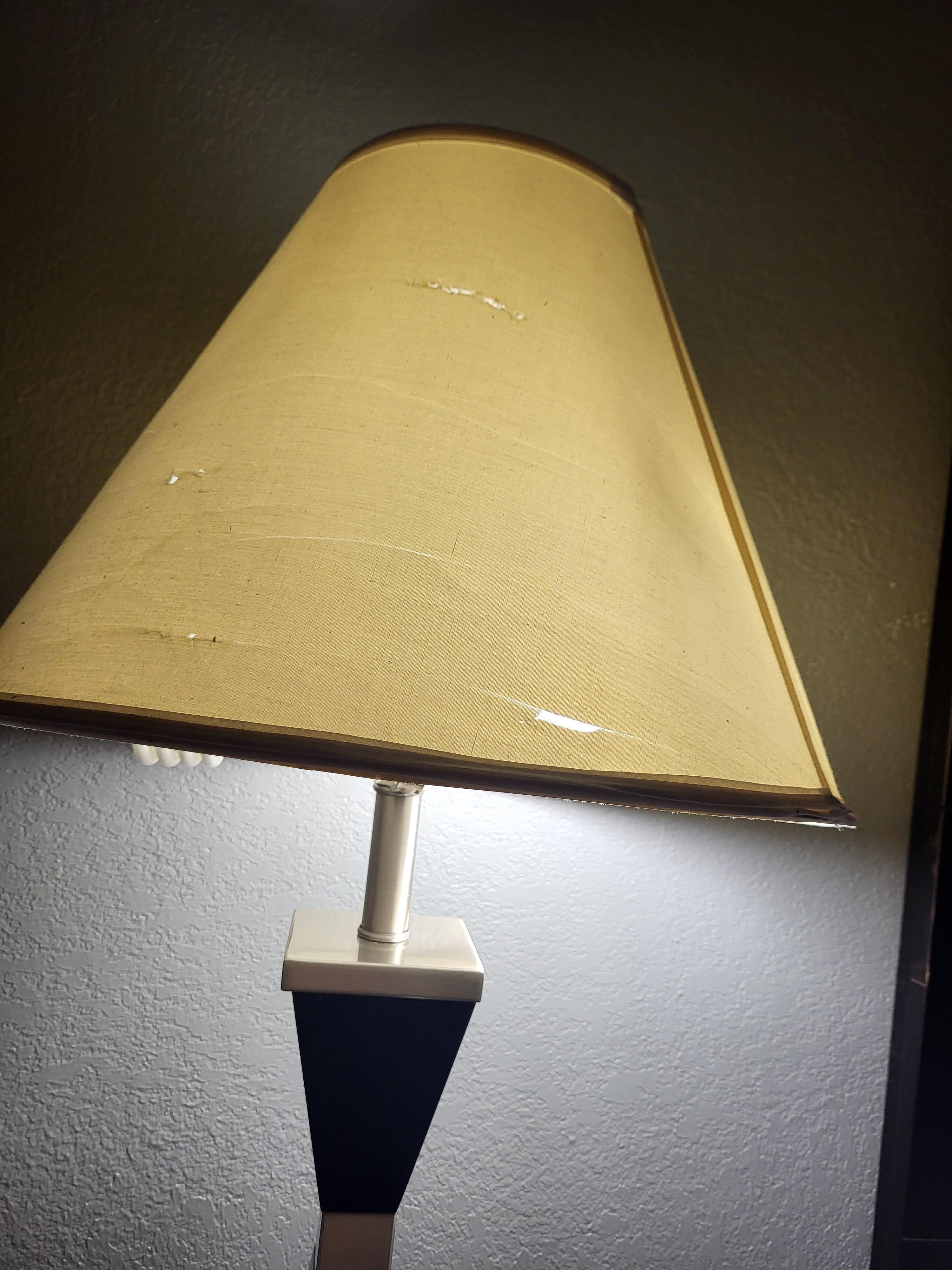Broken lamps, one will not turn on, busted lamp shades