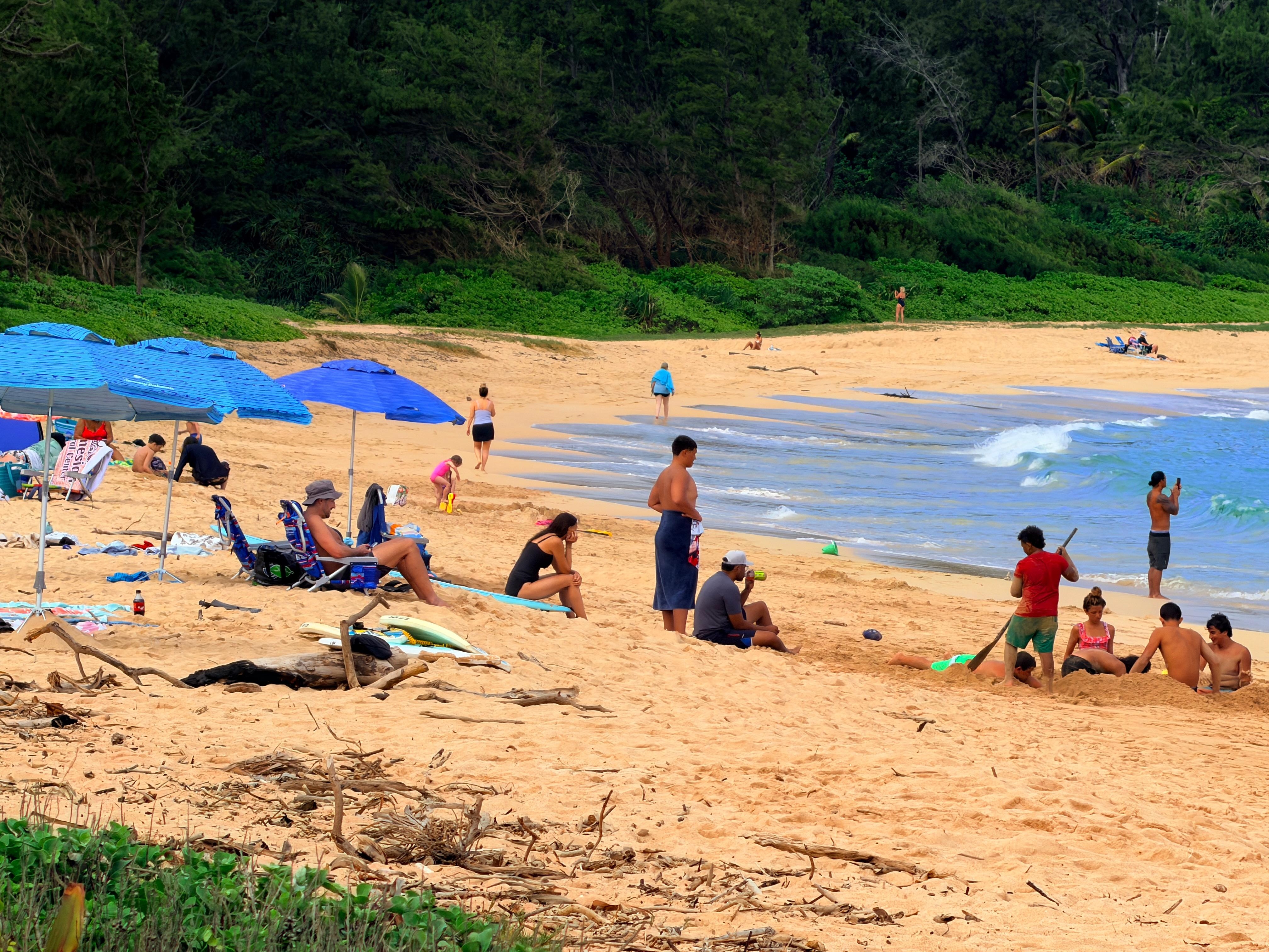 People watching was a favorite activity.