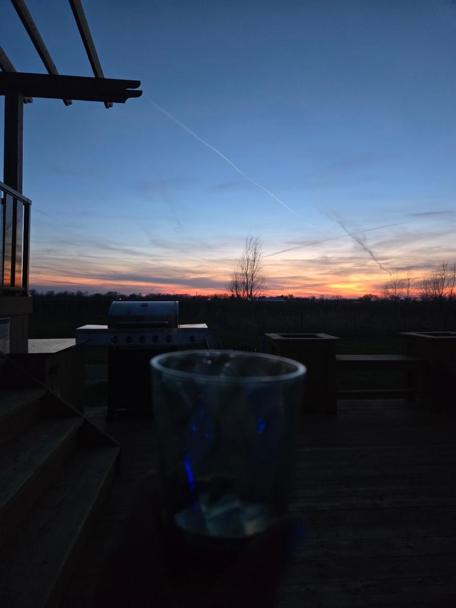 The sunsets in the backyard were my favorite part.
