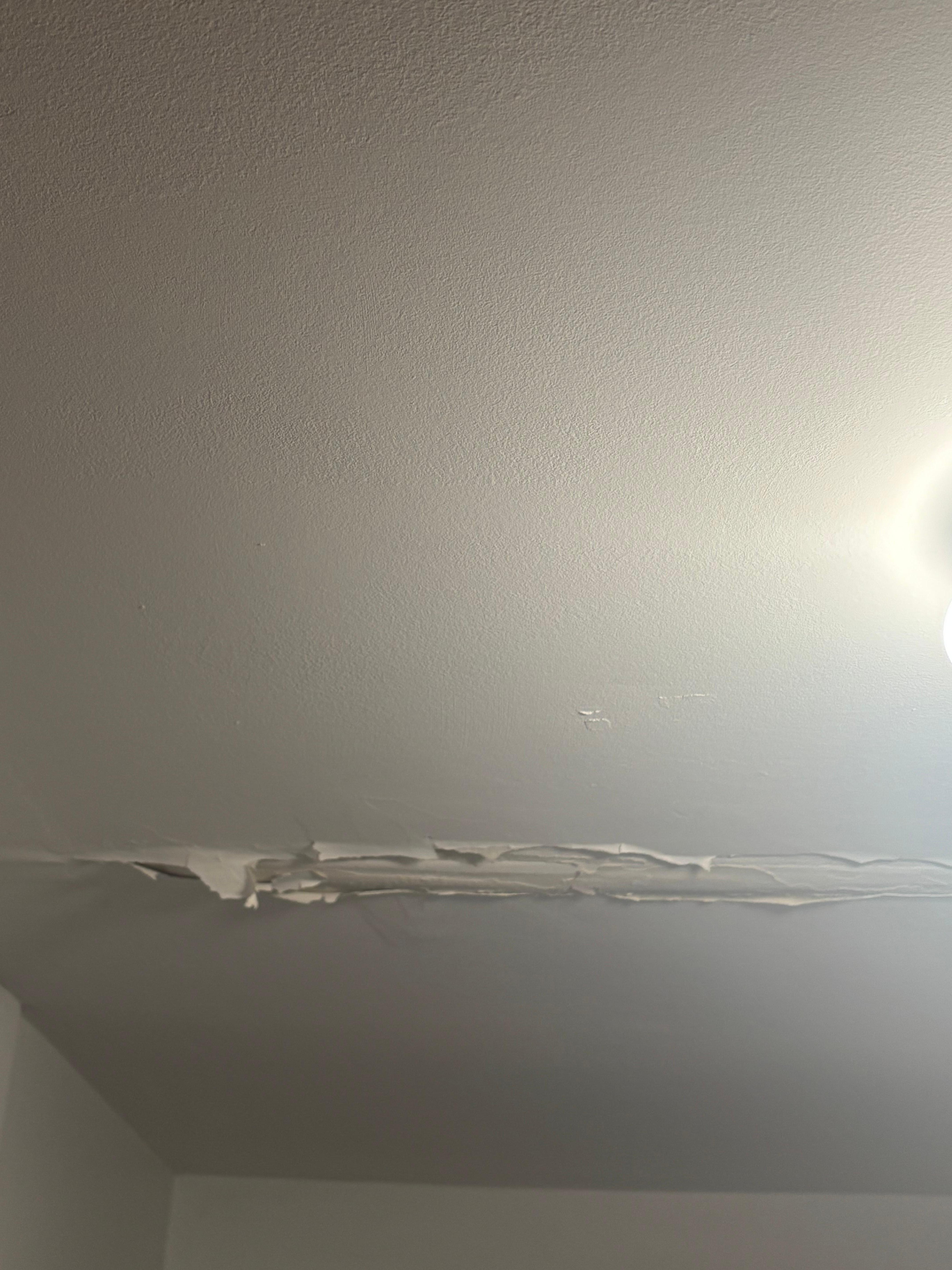 Bubbled ceiling in bathroom