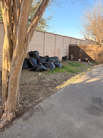 Garage in backyard