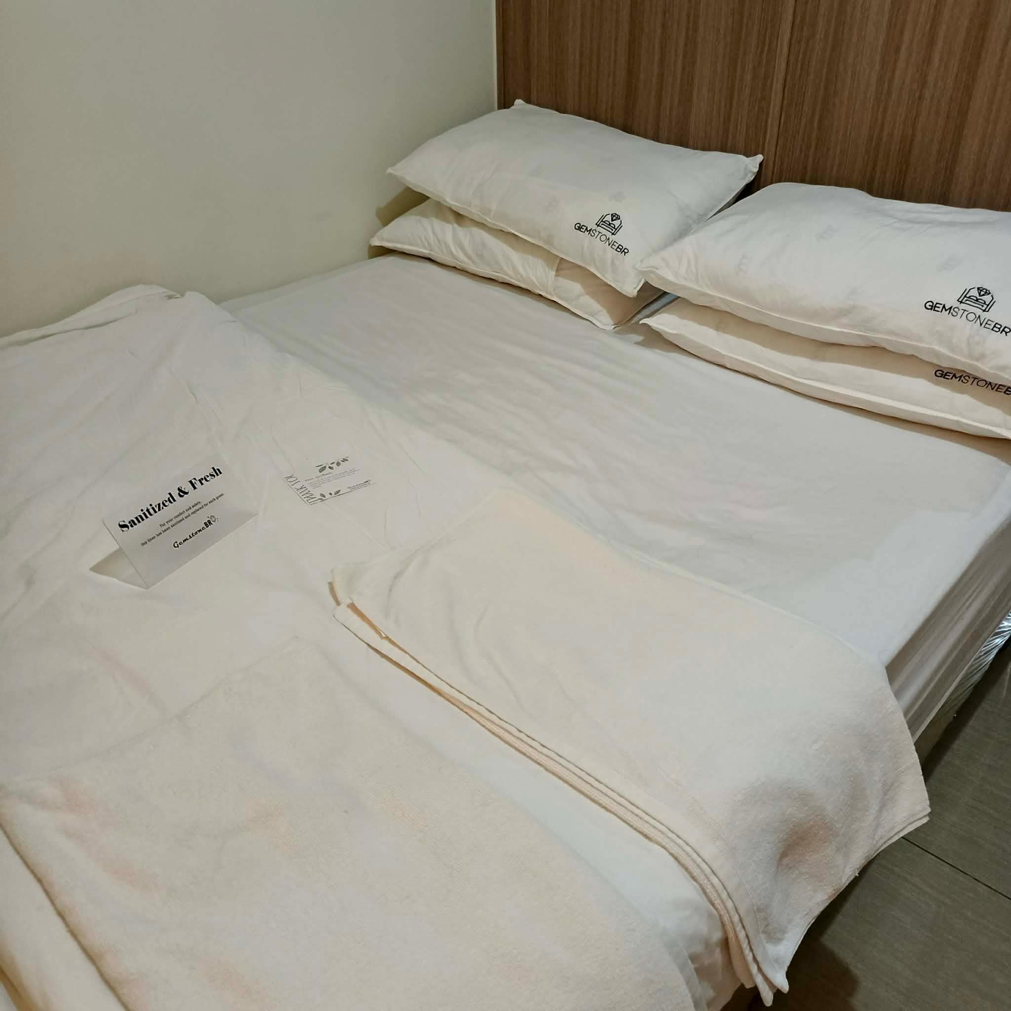 The bed was not comfortable. The bed springs hurt my back and had to place 2 towels on top of the bed. The bed makes a lot of noise when you are turning or moving. Very old bed and needs to be replaced.