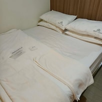 The bed was not comfortable. The bed springs hurt my back and had to place 2 towels on top of the bed. The bed makes a lot of noise when you are turning or moving. Very old bed and needs to be replaced.