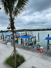 A look at the marina from restaurant