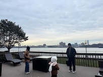 This was their deck. Nice area to stay outdoors, read a book. It was snowing when we were there and the deck was covered with snow. My daughter enjoyed so much.