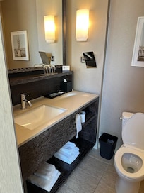the bathroom