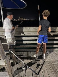 Pier fishing caught a few.