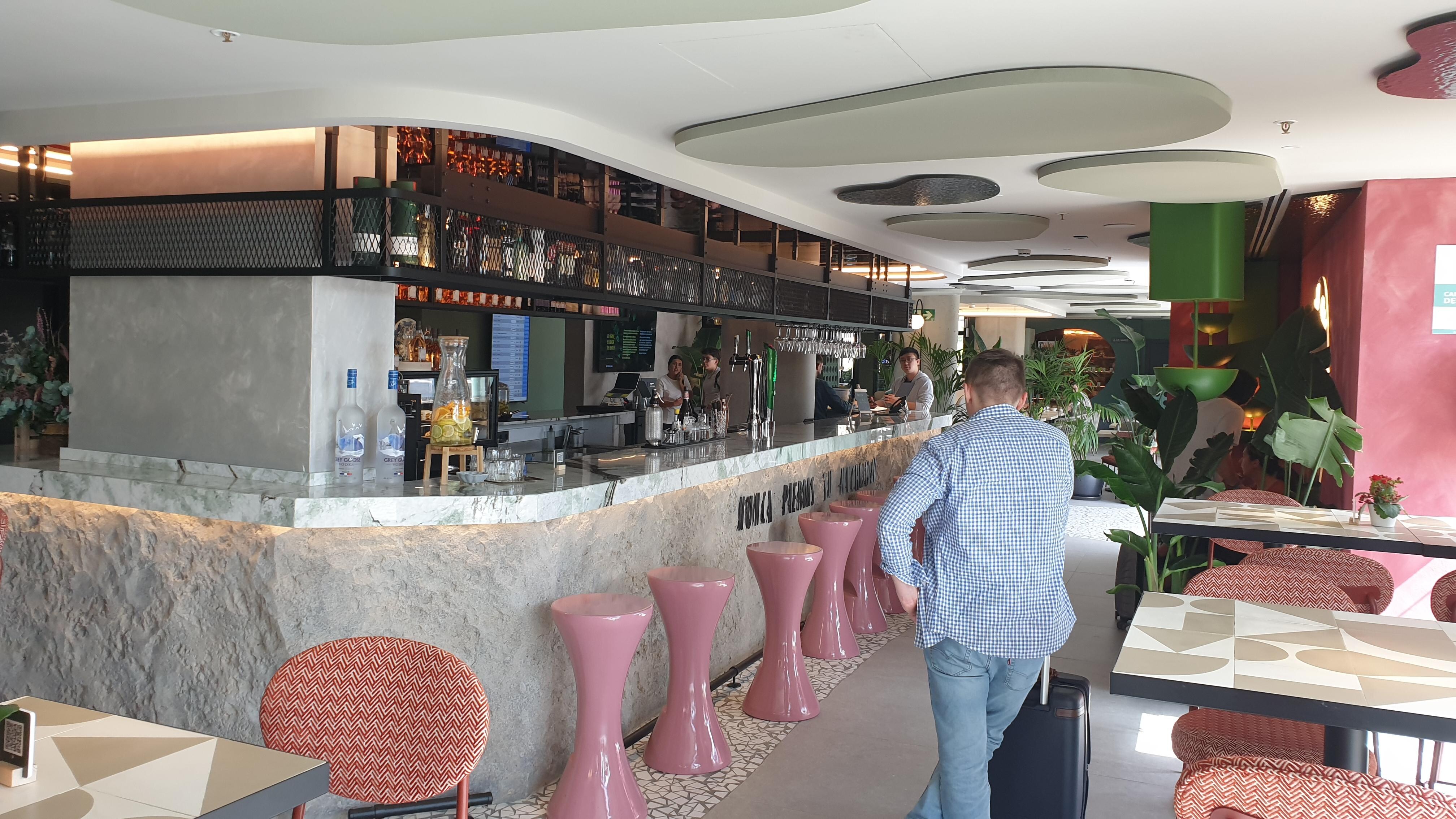 Quirky bar area, functional and friendly.