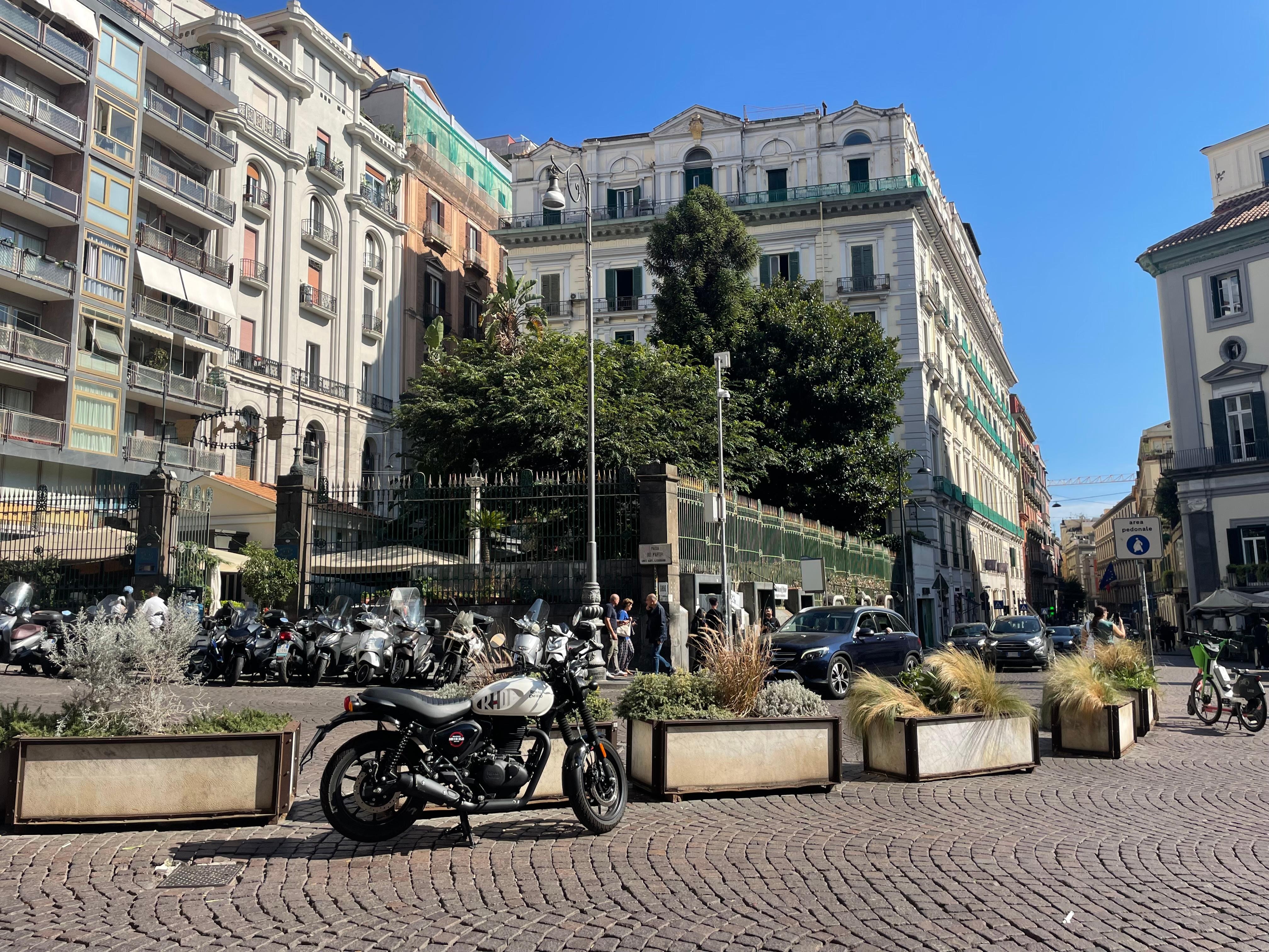 the busy roundabout near the shops by hotel 