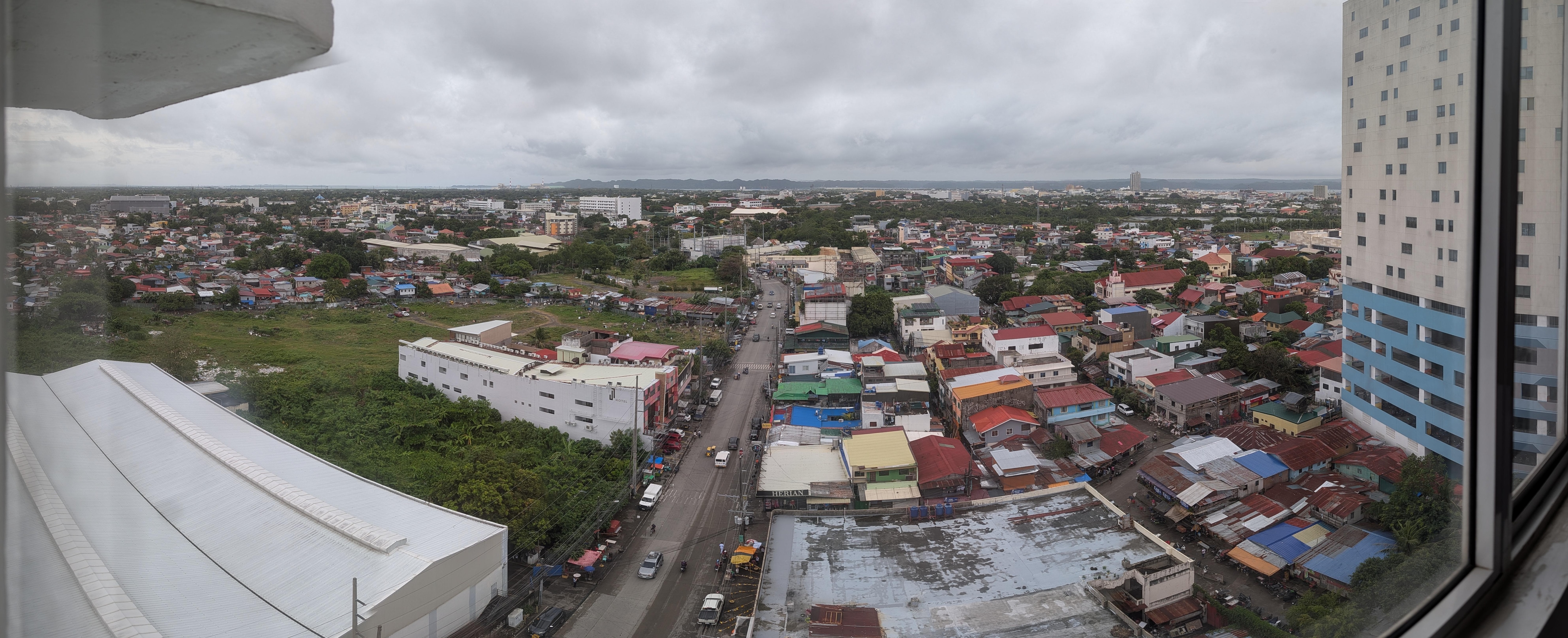 Panoramic view from 16th floor.