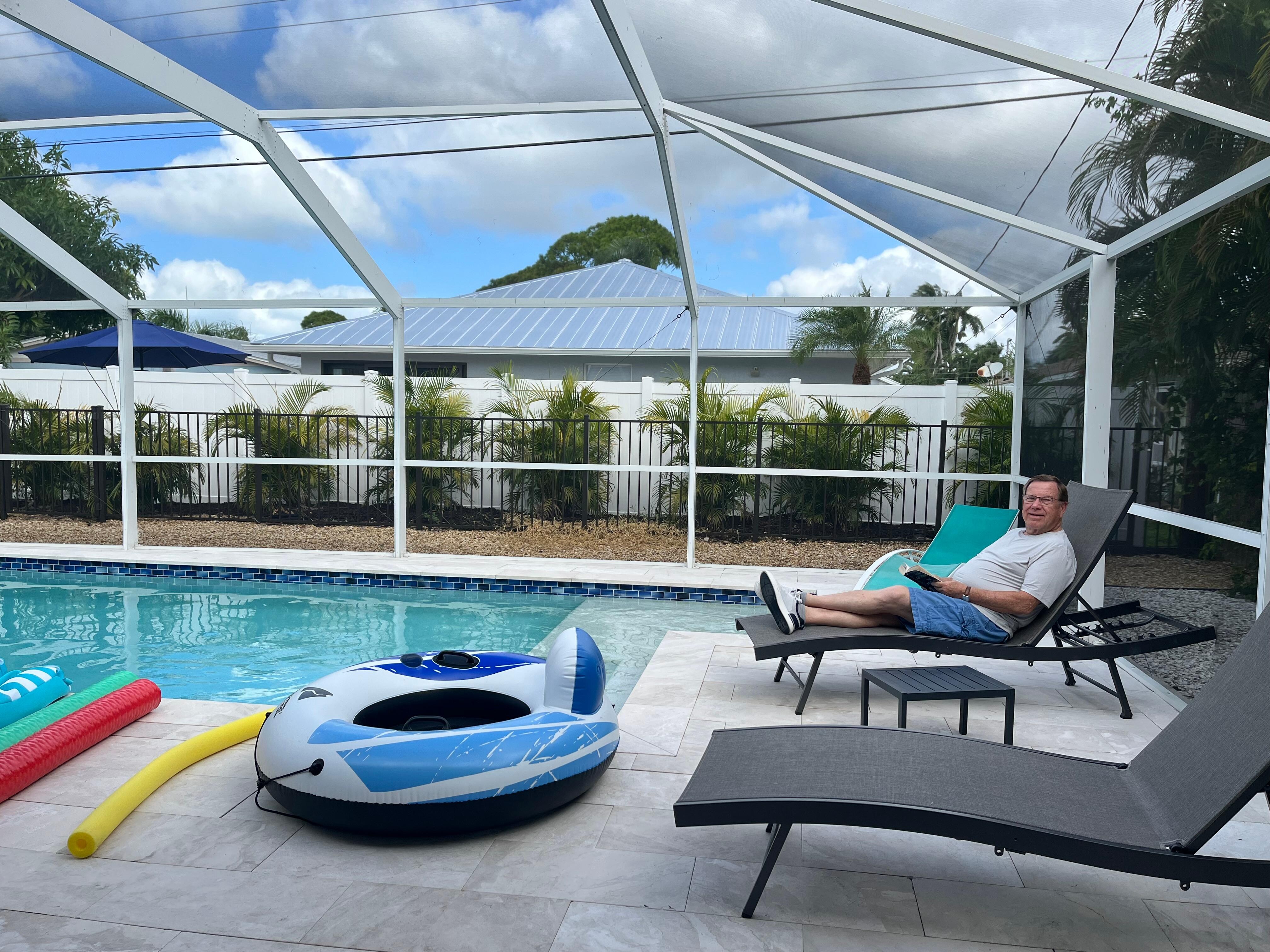 You will not want to leave the pool and lanai