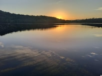 Coucher de soleil du quai du chalet