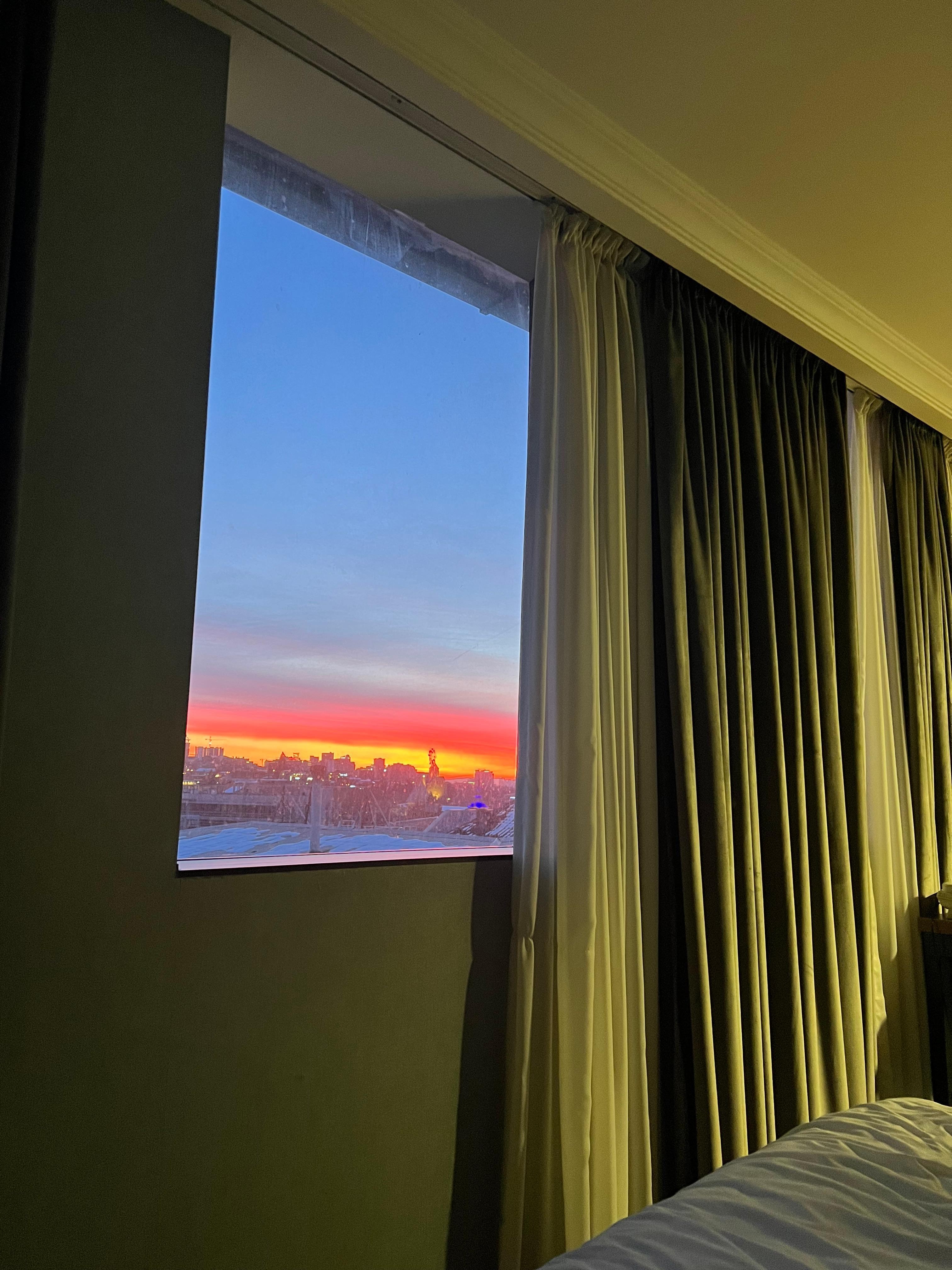 Morning sunrise view from the room