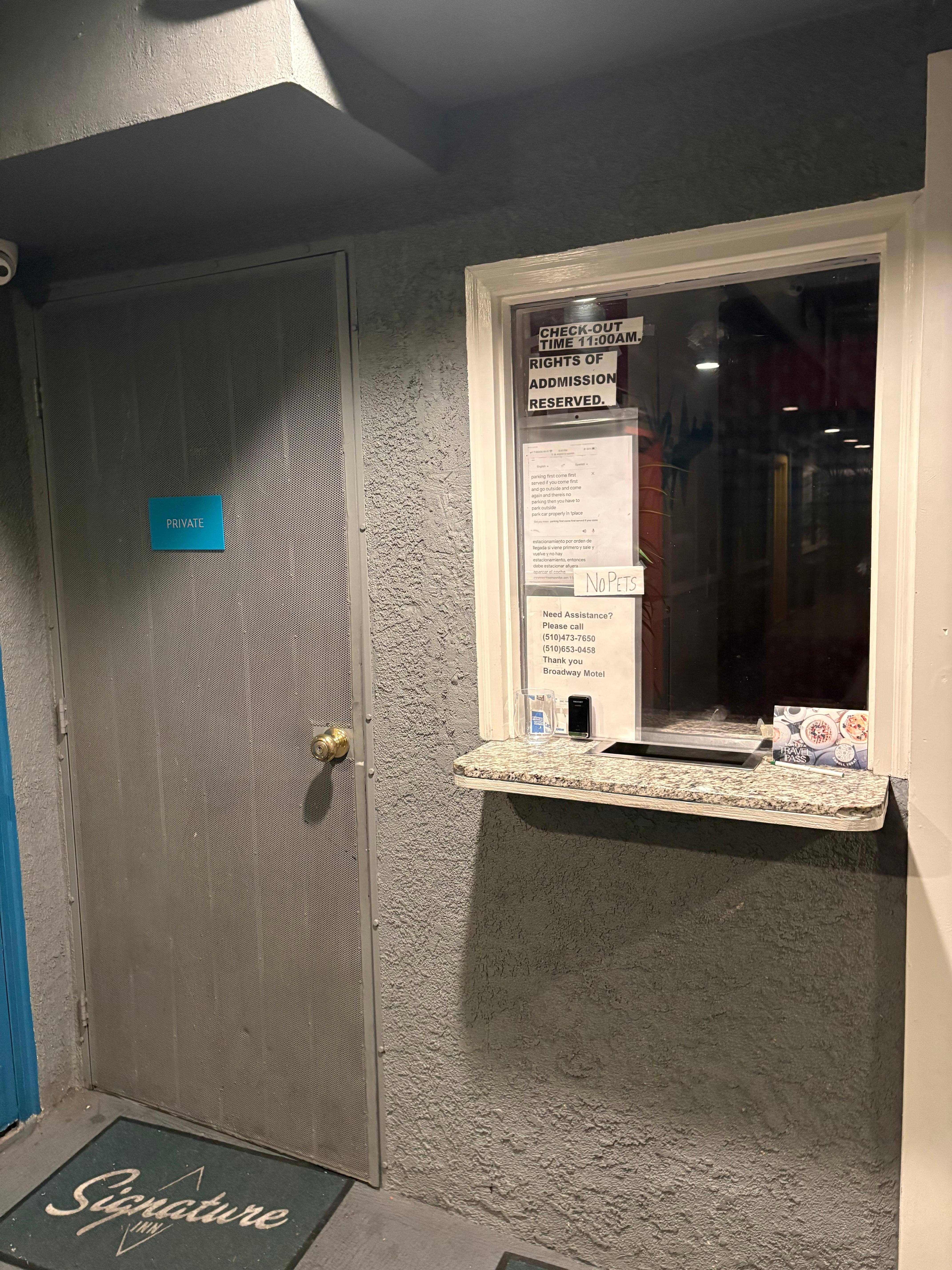 Everyday I tired to contact front desk no one was there & those numbers are not operational.