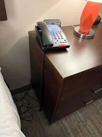 When I tried to call the front desk, the phone was disconnected from the wall, and nasty and dirty.