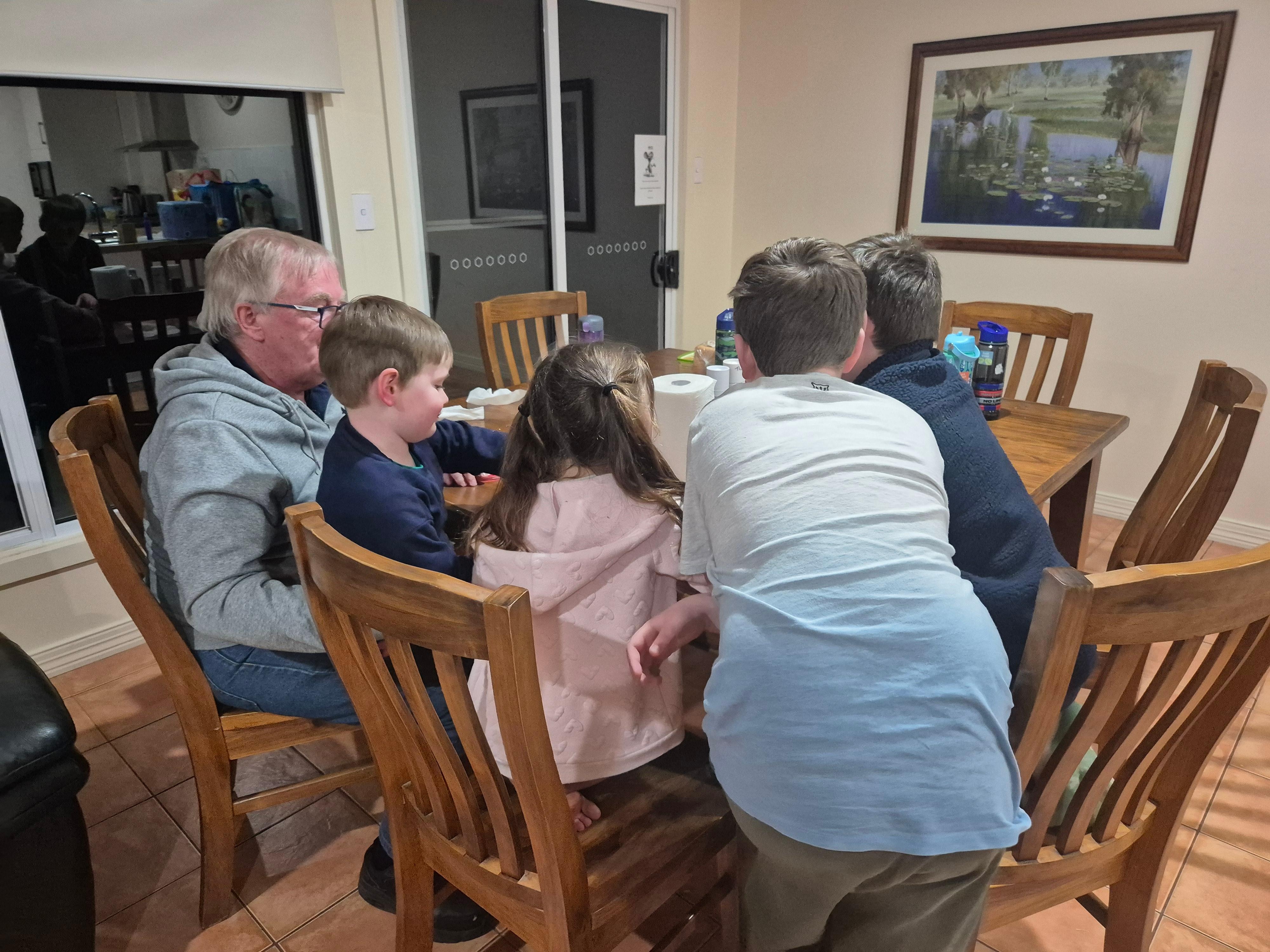 8 seater dining table in the big house, great for family game night