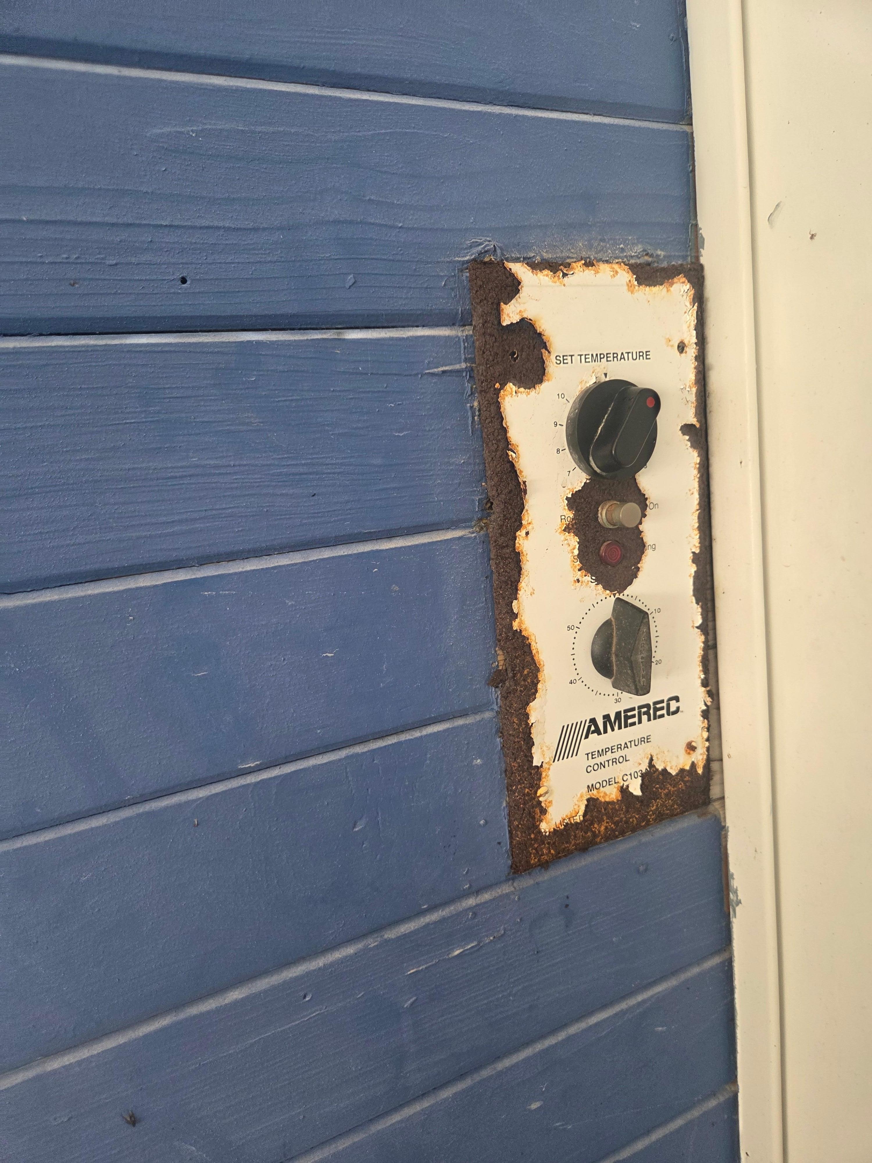 Corroded control panel