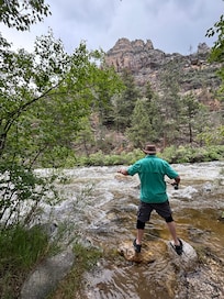 This photo is about a half mile down the road up river from the cabin