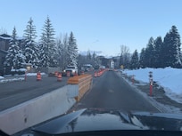 This illustrates the construction going on the road. The road is shut down one way so it is impossible to get back to the unit from the town without going through a detour