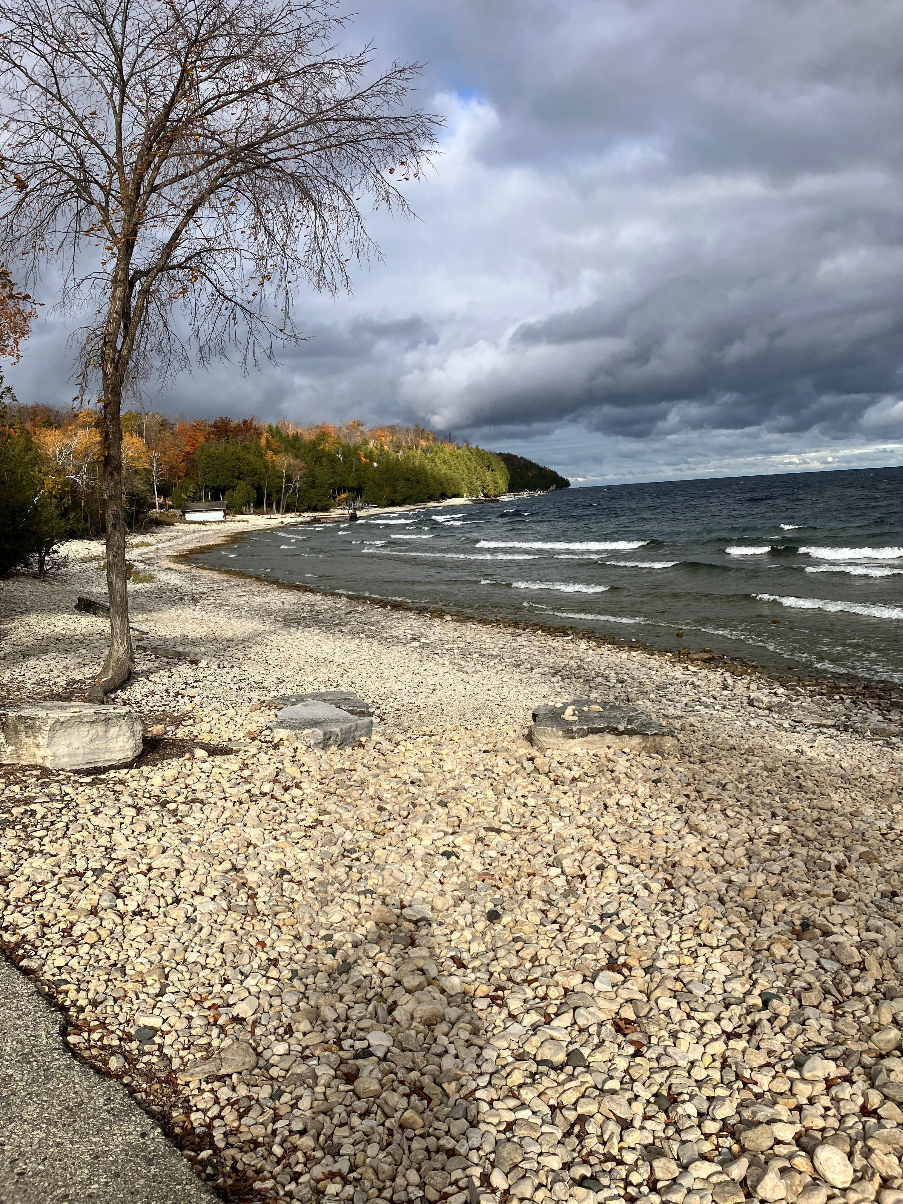 Garret Bay Road at Lake Michigan 