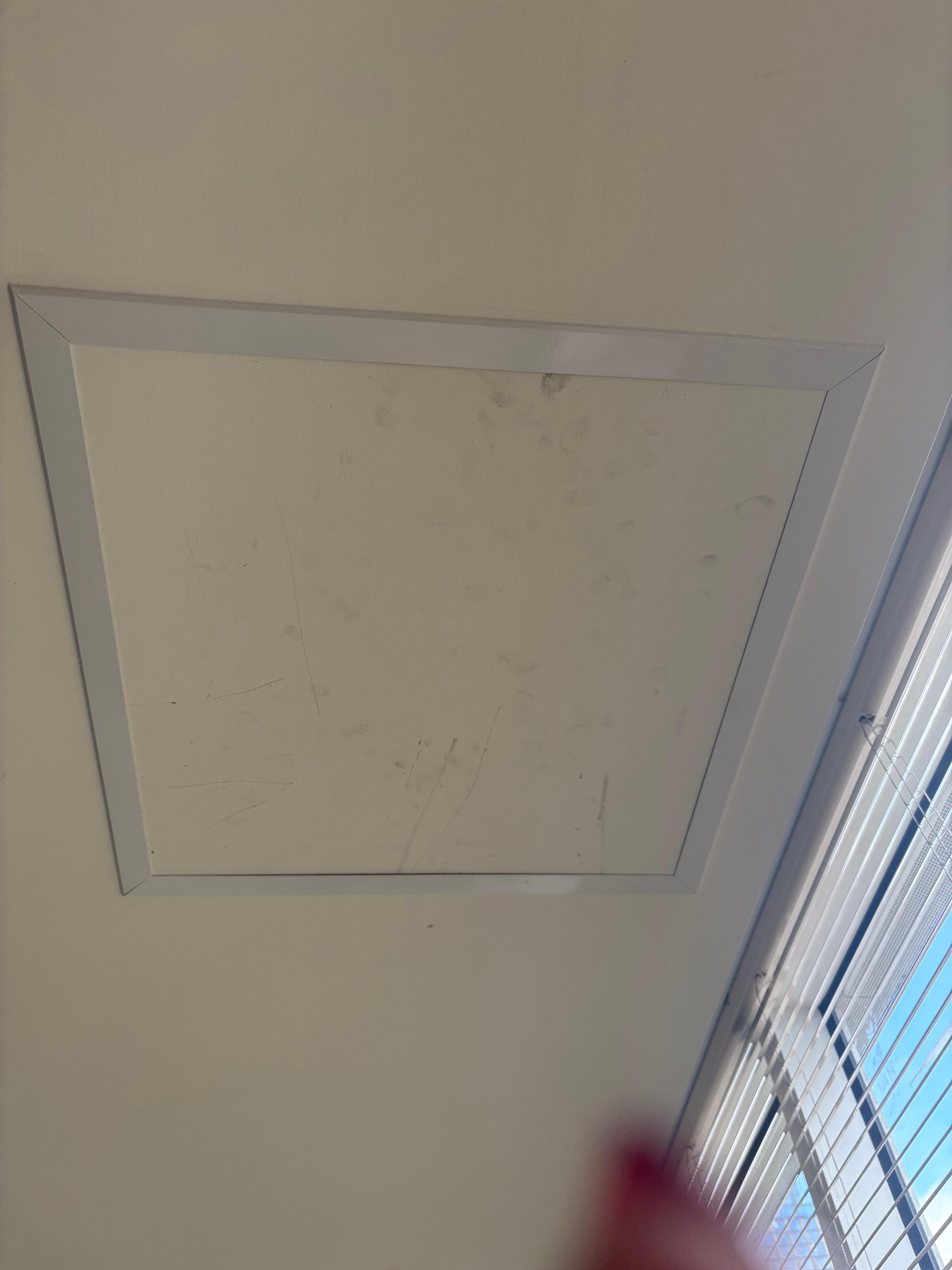 Roof in living area needs a clean