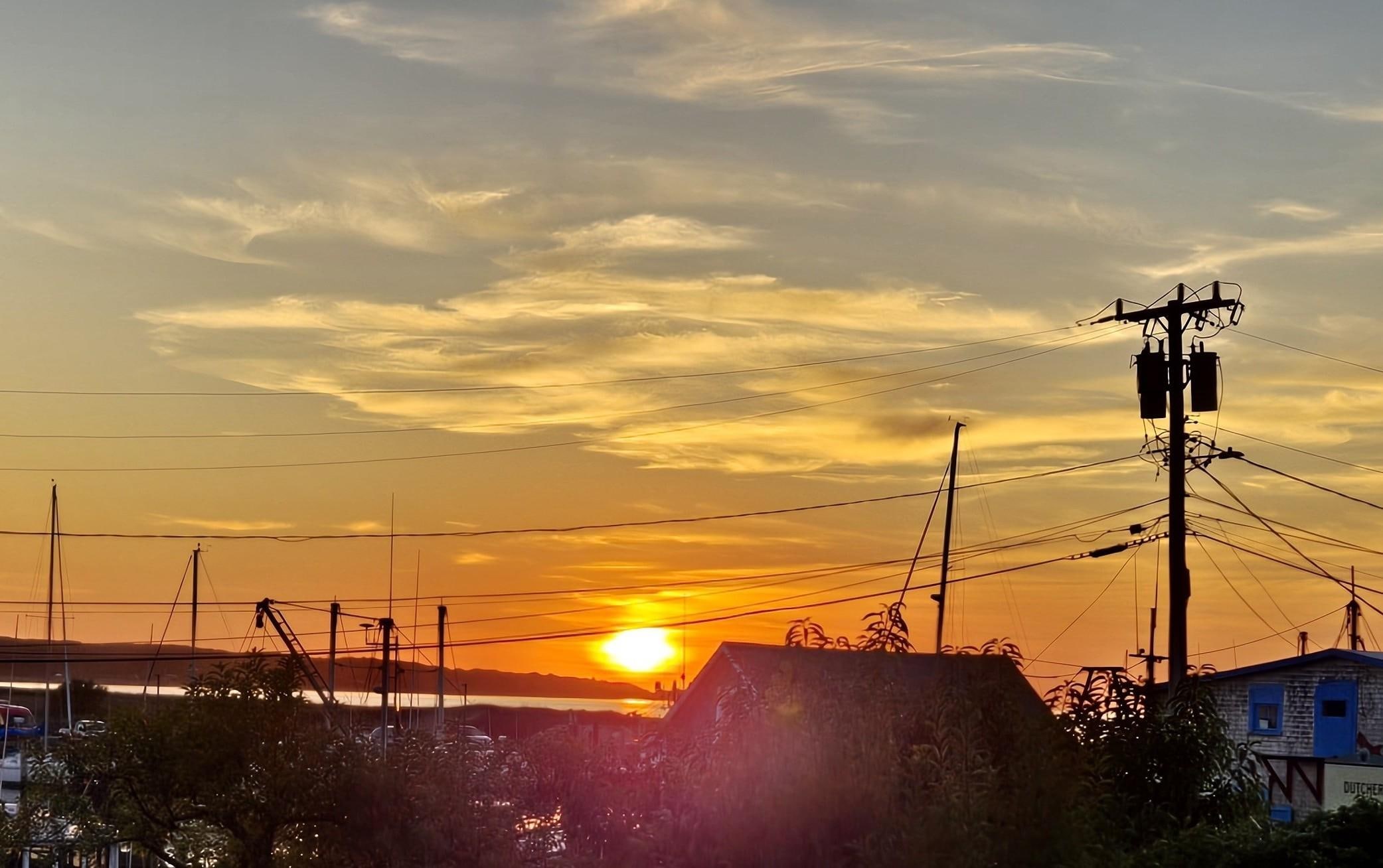 Sunset view from the cottage