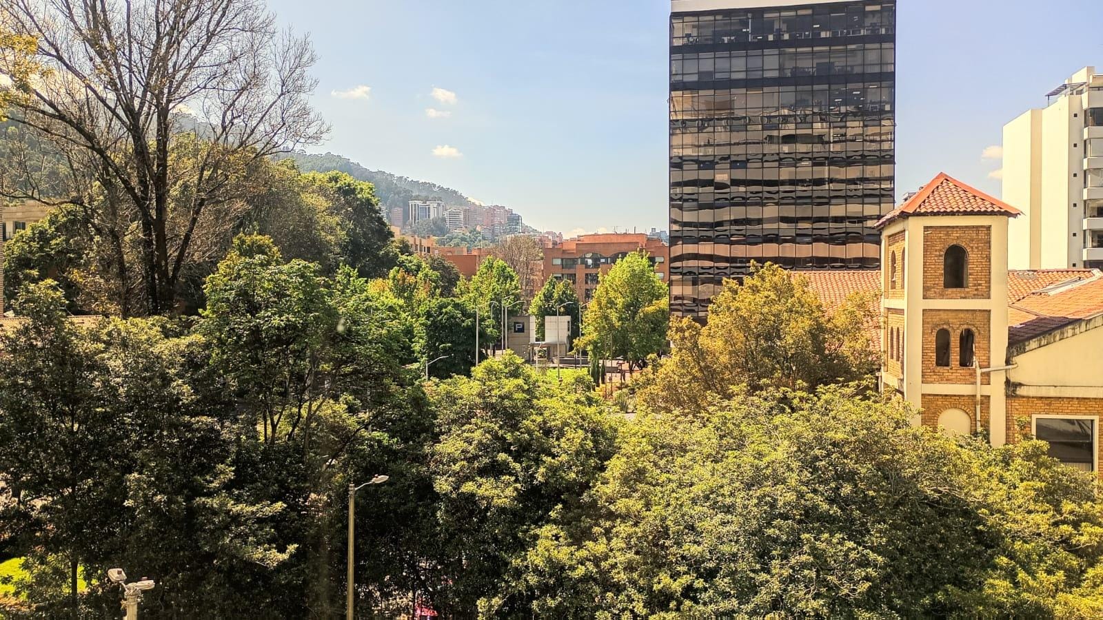 Rear view from a third-floor suite, looking towards Chapinero.