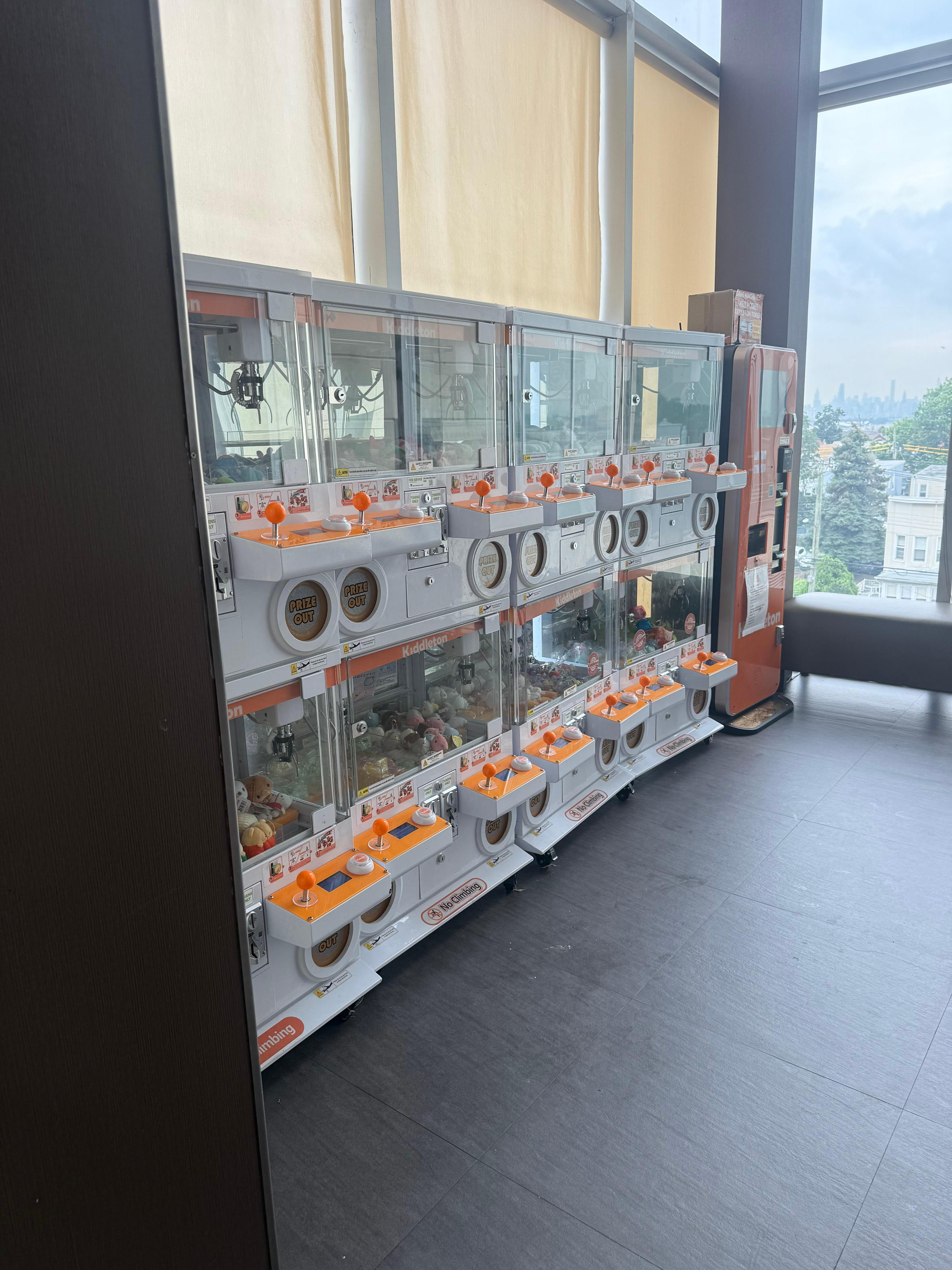 Arcade games on restaurant floor