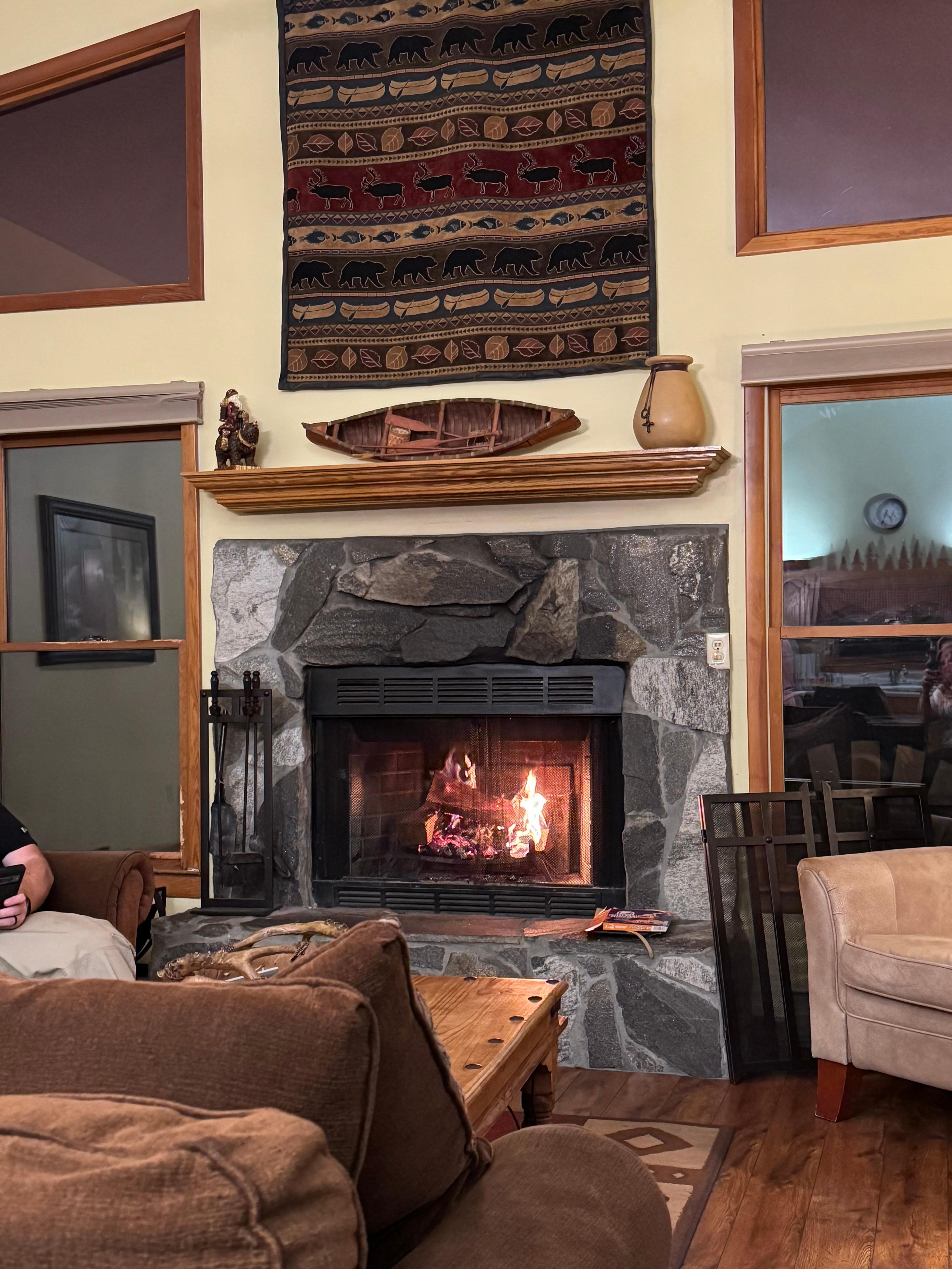 Loved being able to use the fireplace! 