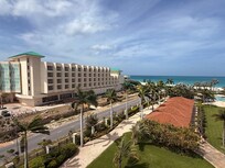 View from balcony out front. You cannot see the sunset from this location because of the new hotel.