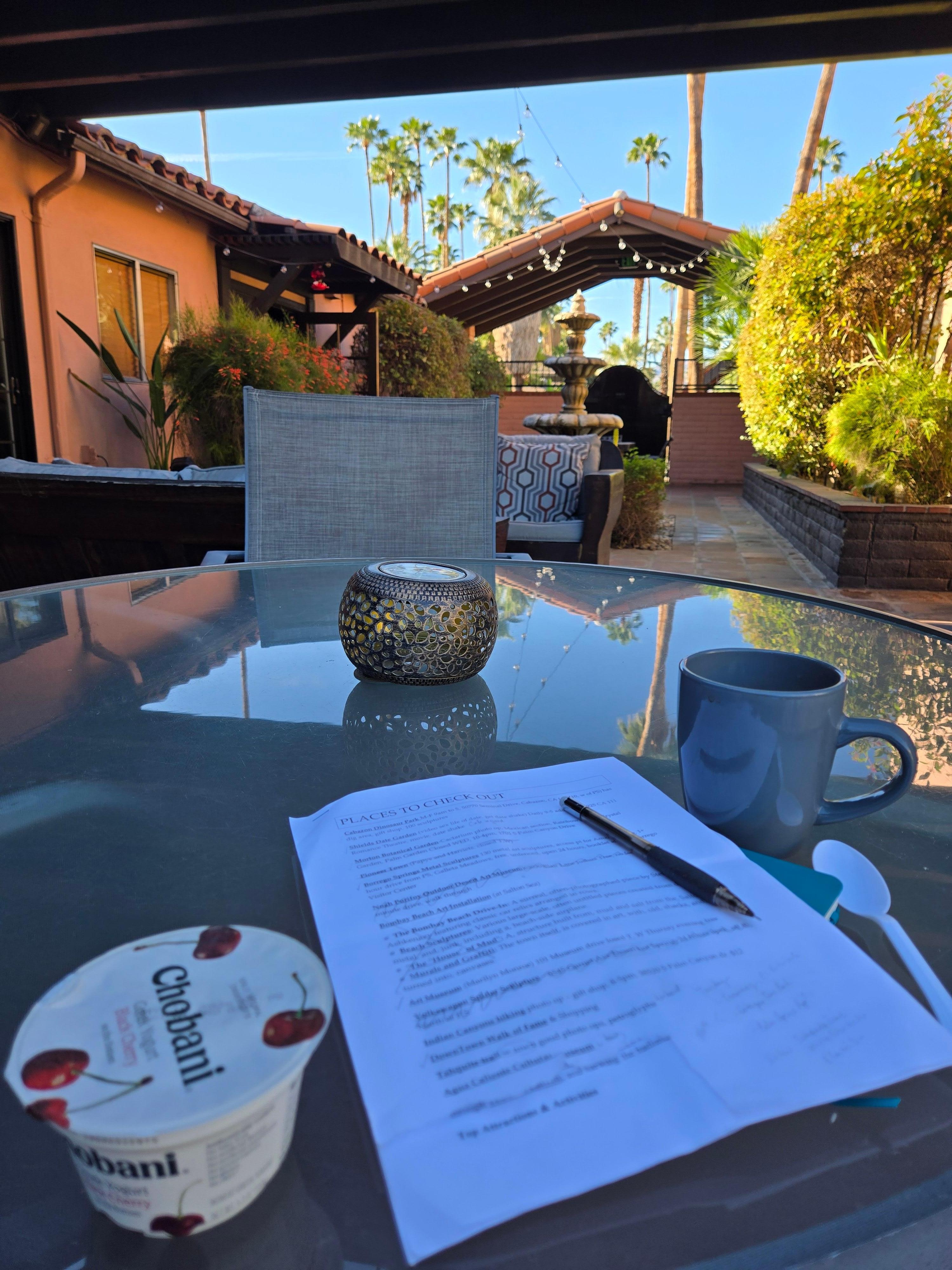 Great places to settle with breakfast in garden areas