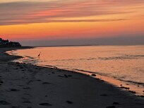 Enjoying the sunset on the beach