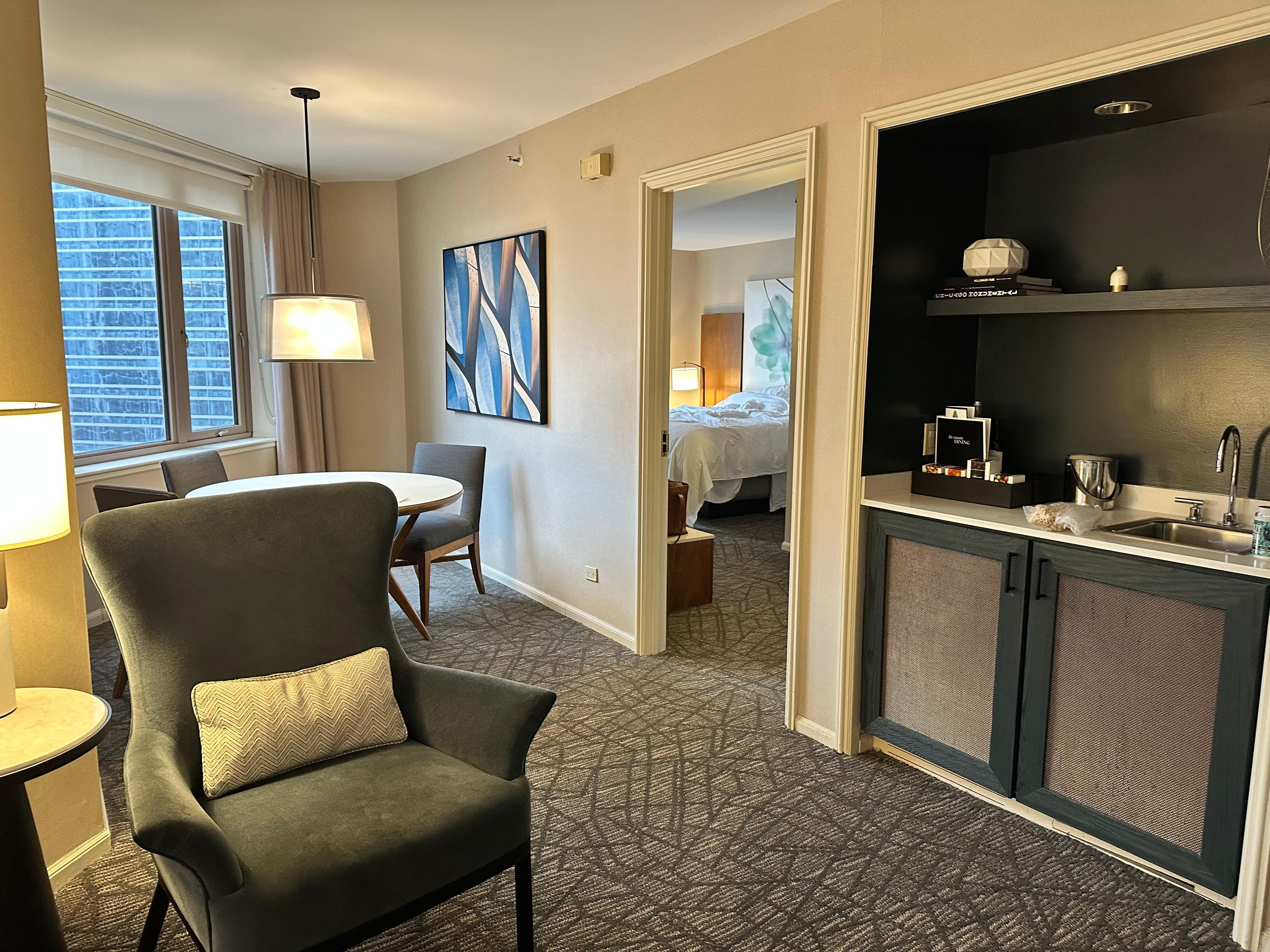 King suite with separate bedroom