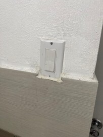 Extremely filthy light switch.